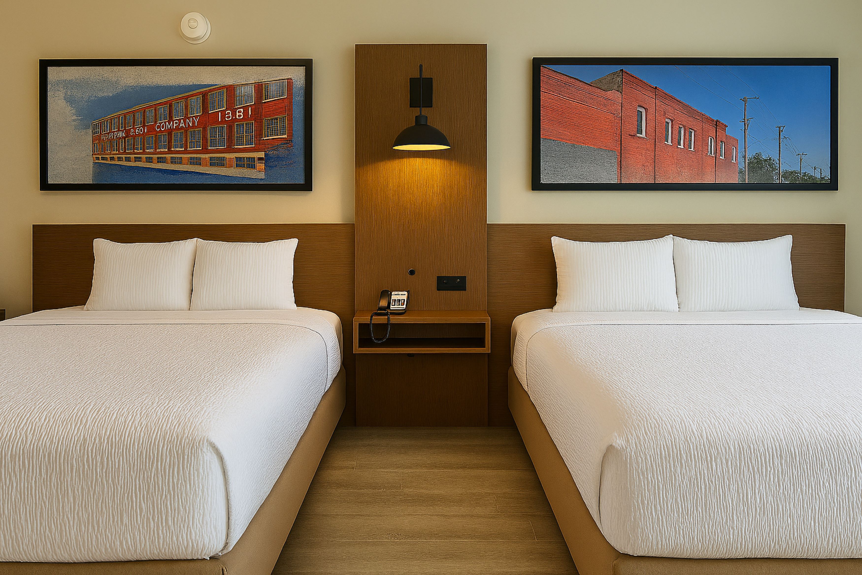 Guest room at the Hawthorn Extended Stay by Wyndham Mebane in Mebane, North Carolina