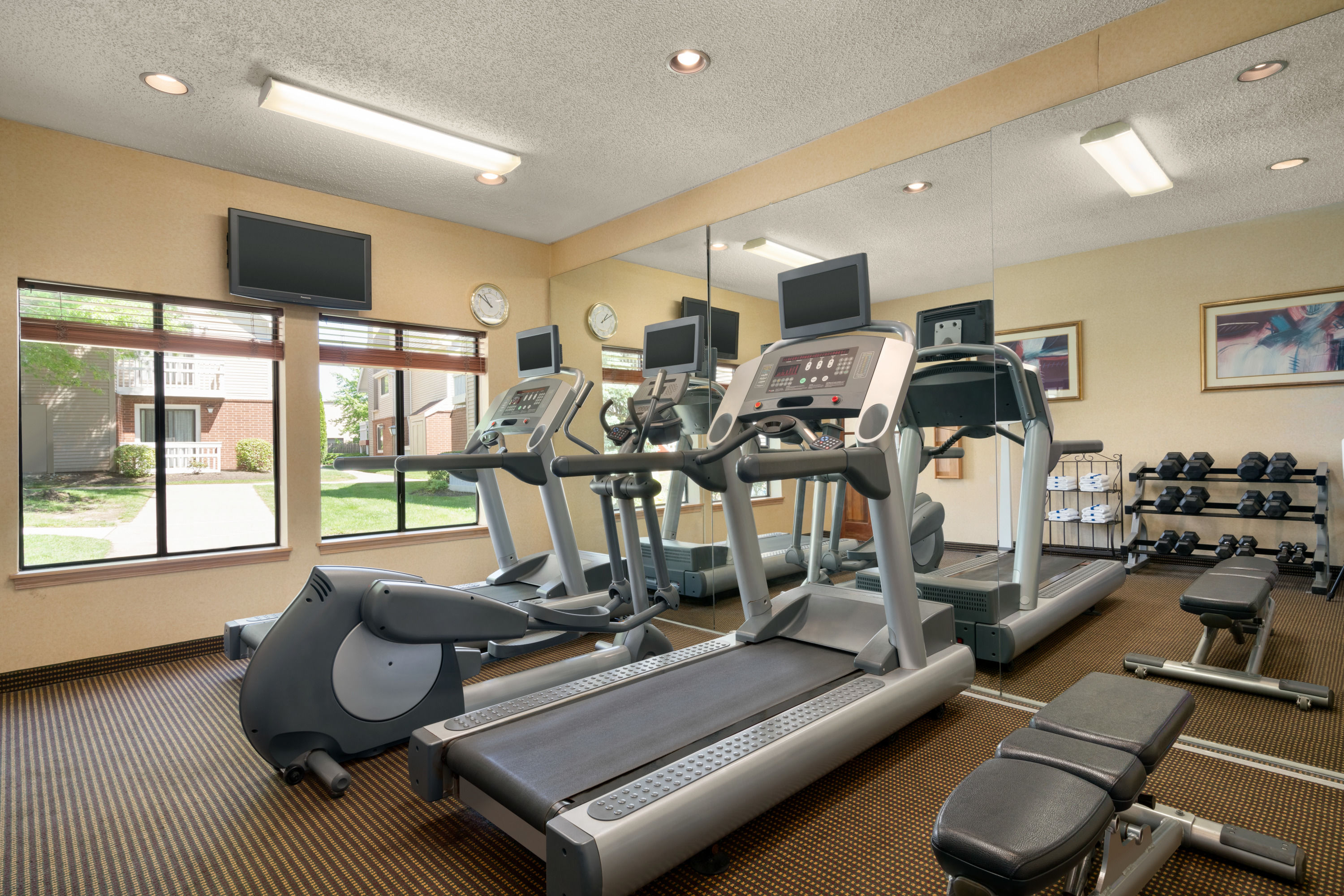 Fitness room at Hawthorn Suites by Wyndham Tinton Falls in Tinton Falls, New Jersey