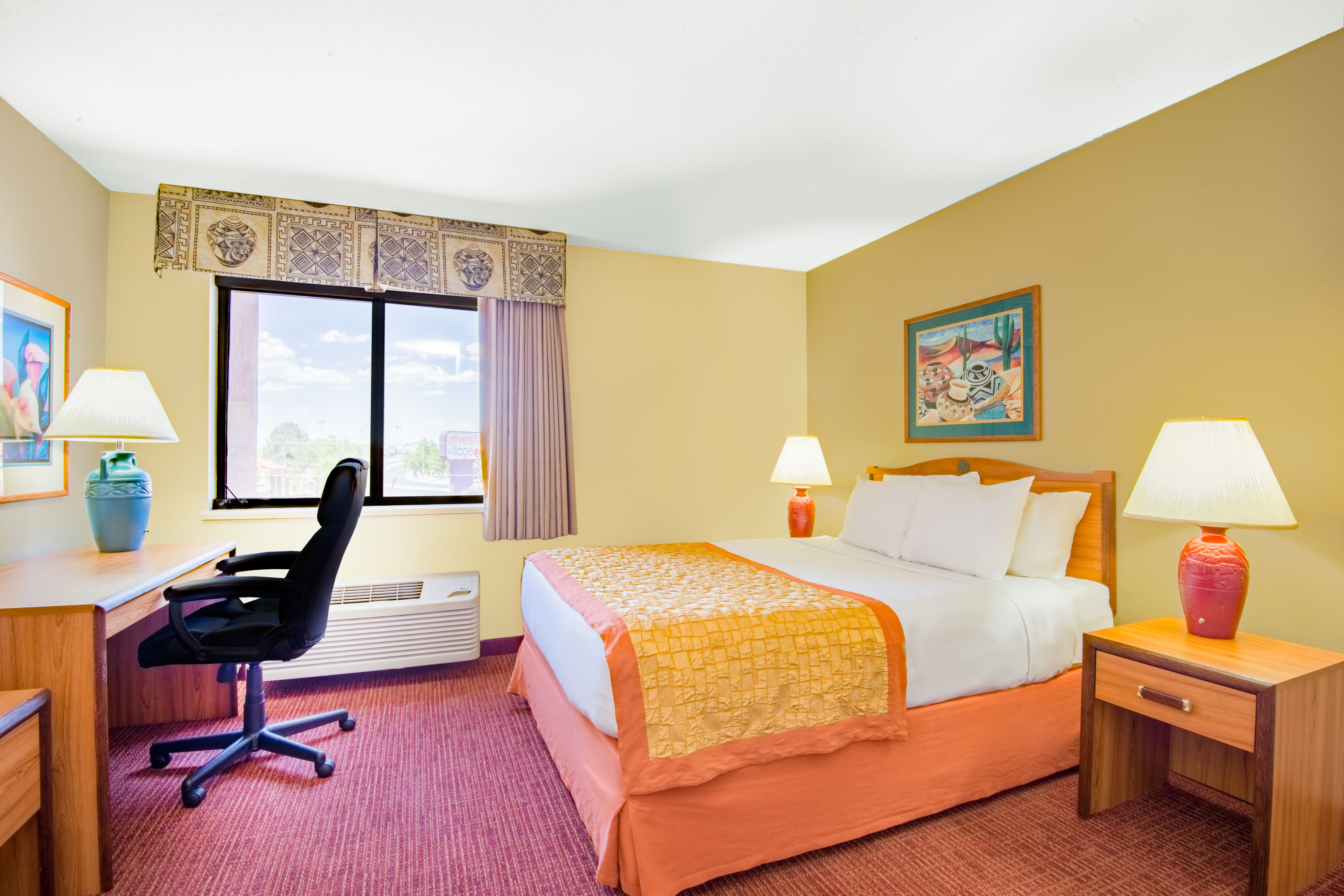 Guest room at the Hawthorn Suites by Wyndham Albuquerque in Albuquerque, New Mexico
