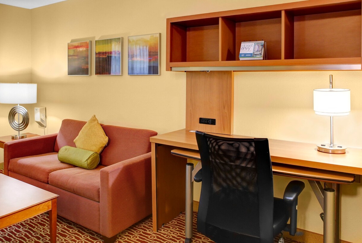 Guest room at the Hawthorn Extended Stay by Wyndham Cincinnati NE/Mason in Cincinnati, Ohio