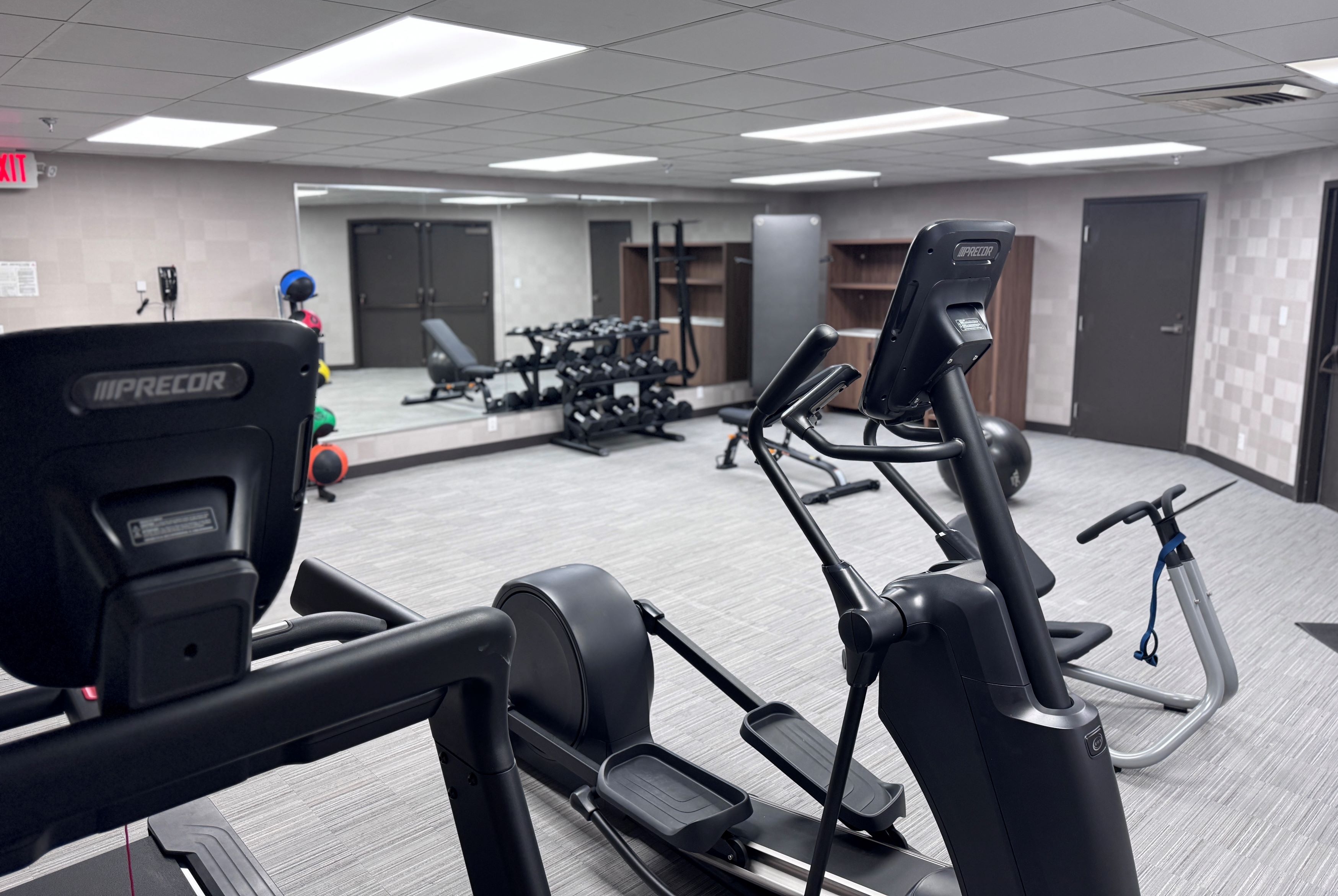 Fitness room at Hawthorn Extended Stay by Wyndham Miamisburg Dayton South in Miamisburg, Ohio