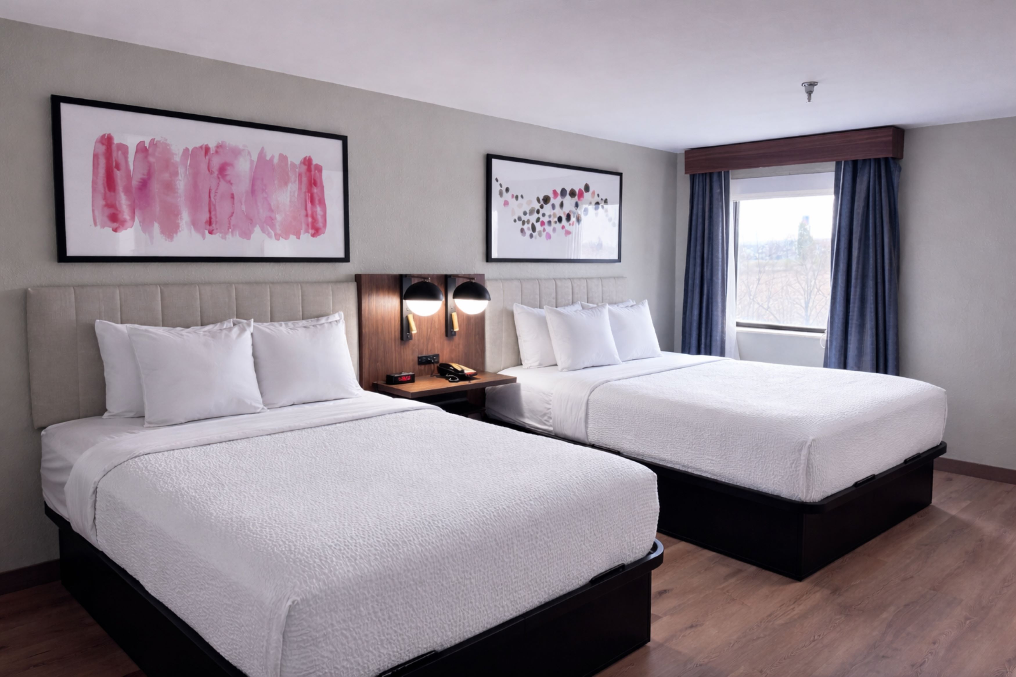 Guest room at the Hawthorn Extended Stay by Wyndham Miamisburg Dayton South in Miamisburg, Ohio