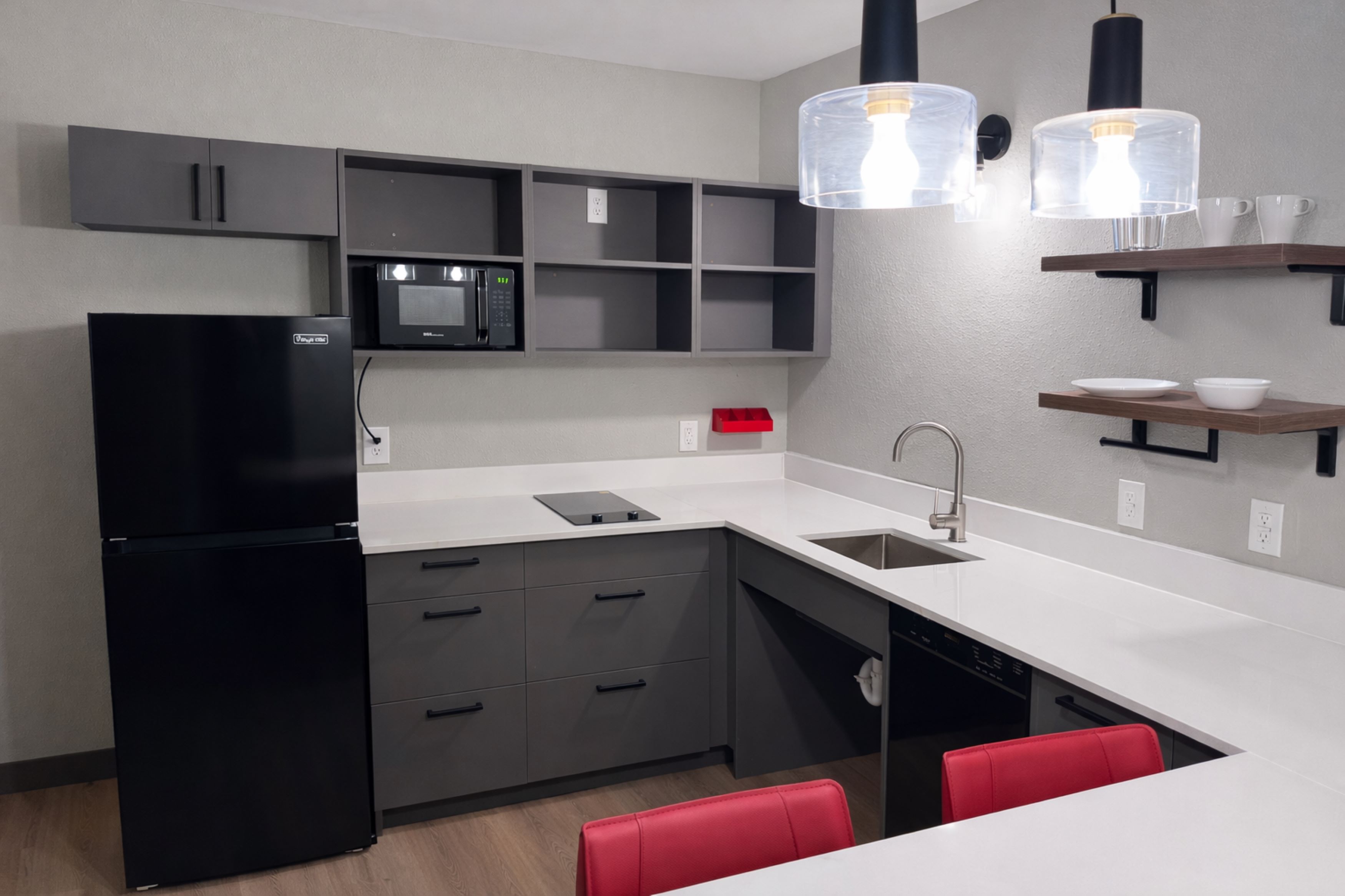 Guest room at the Hawthorn Extended Stay by Wyndham Miamisburg Dayton South in Miamisburg, Ohio