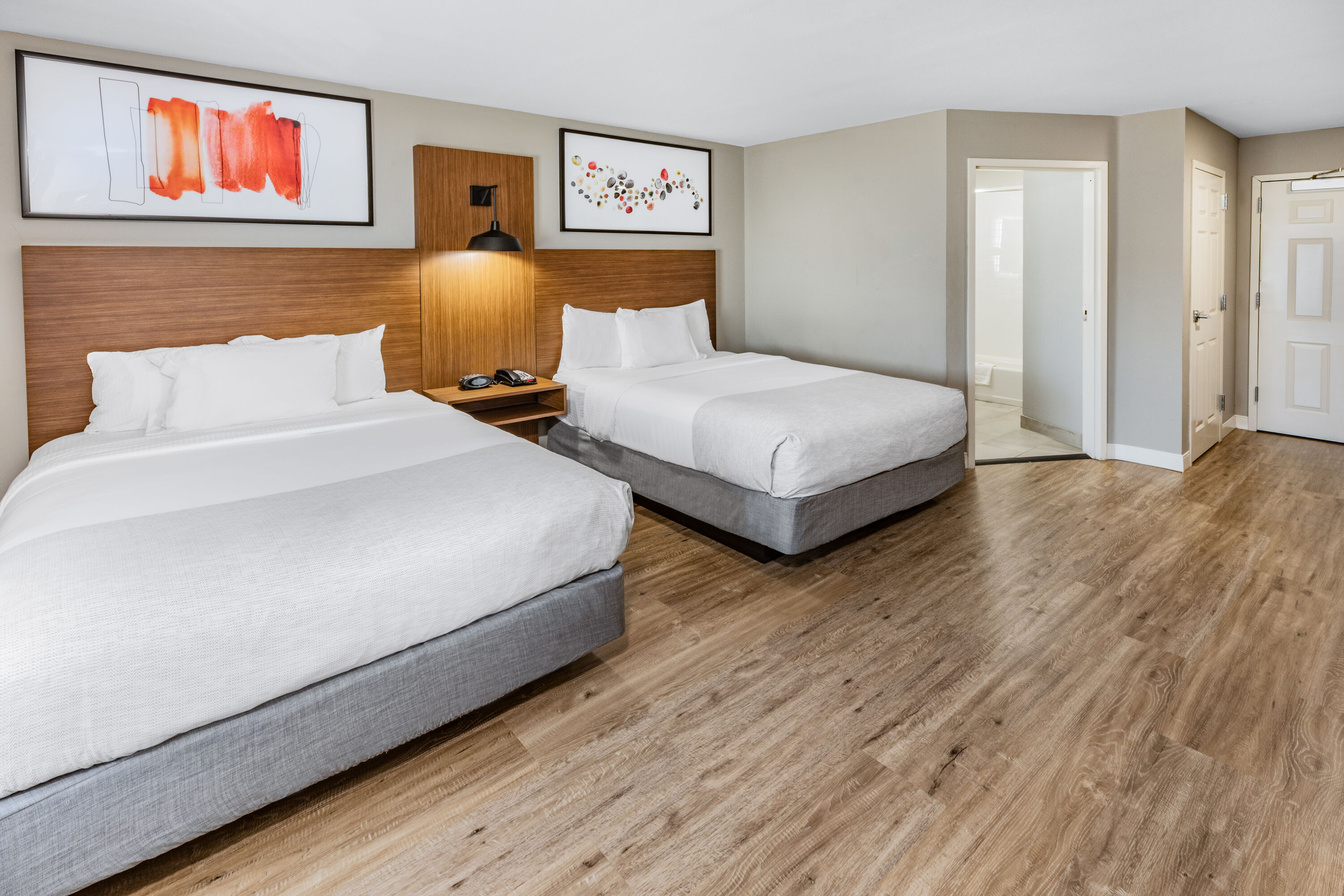 Guest room at the Hawthorn Extended Stay by Wyndham Ardmore in Ardmore, Oklahoma