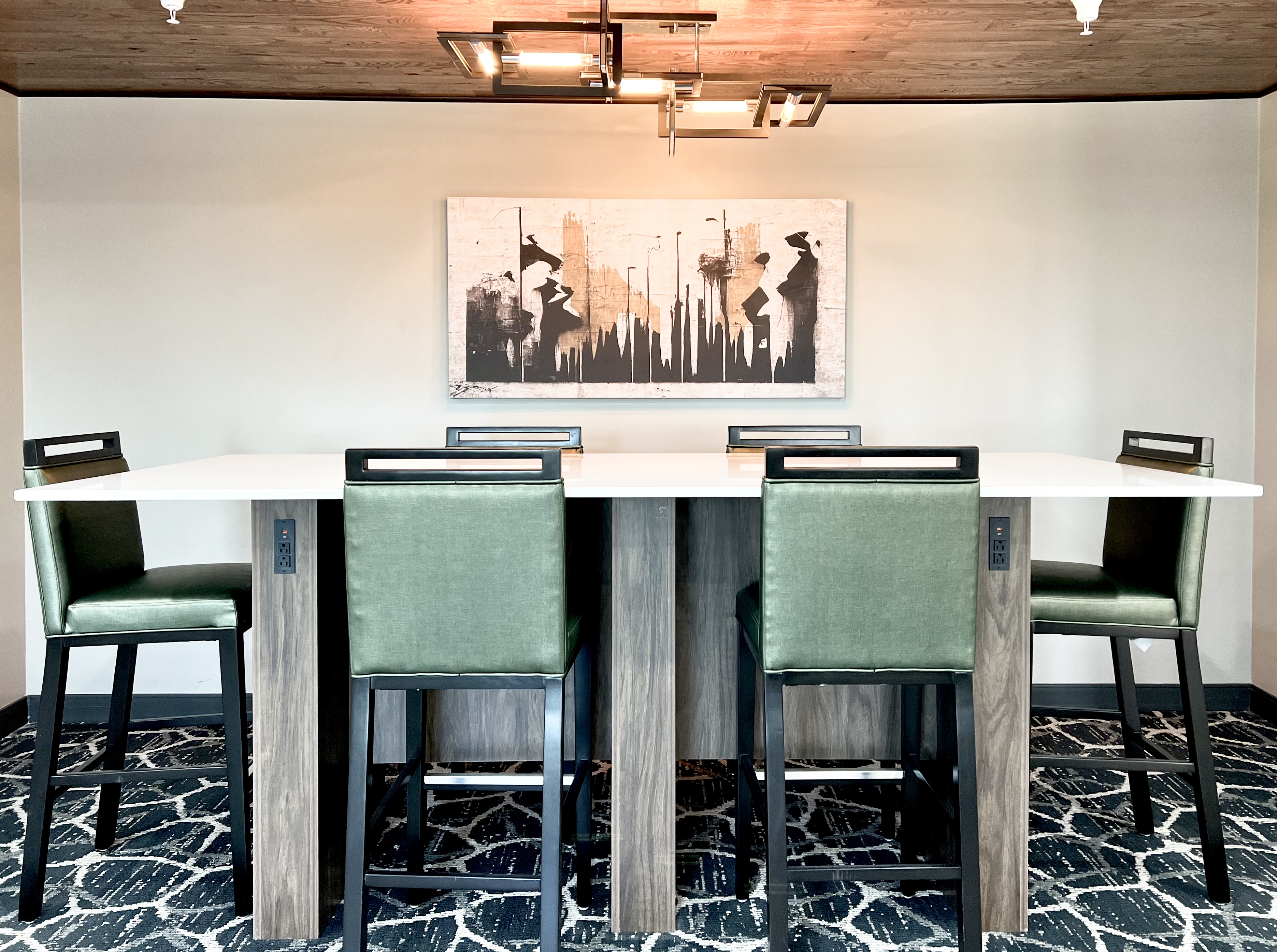 Hawthorn Extended Stay by Wyndham Jackson restaurant breakfast area with seating in Jackson, Tennessee