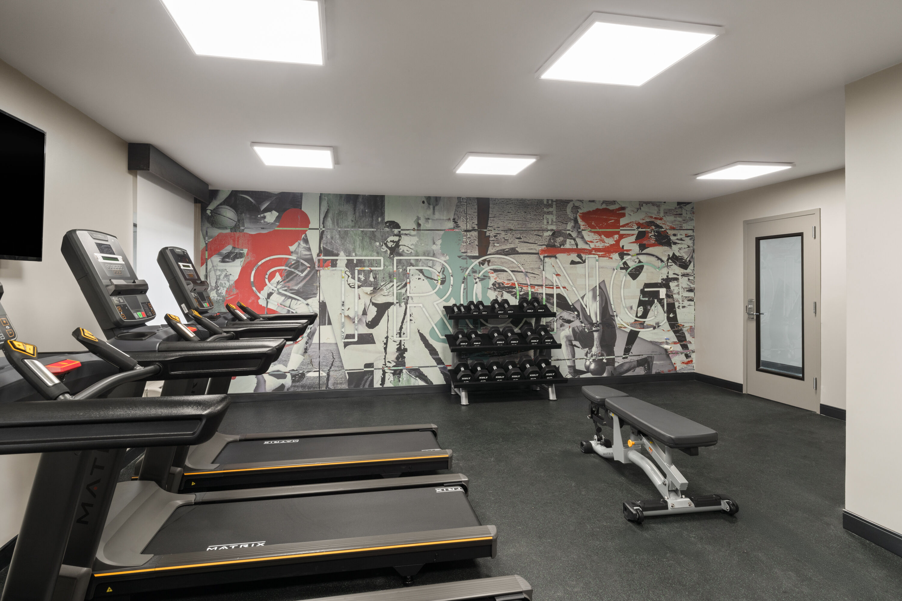 Fitness room at Hawthorn Extended Stay by Wyndham Jackson in Jackson, Tennessee