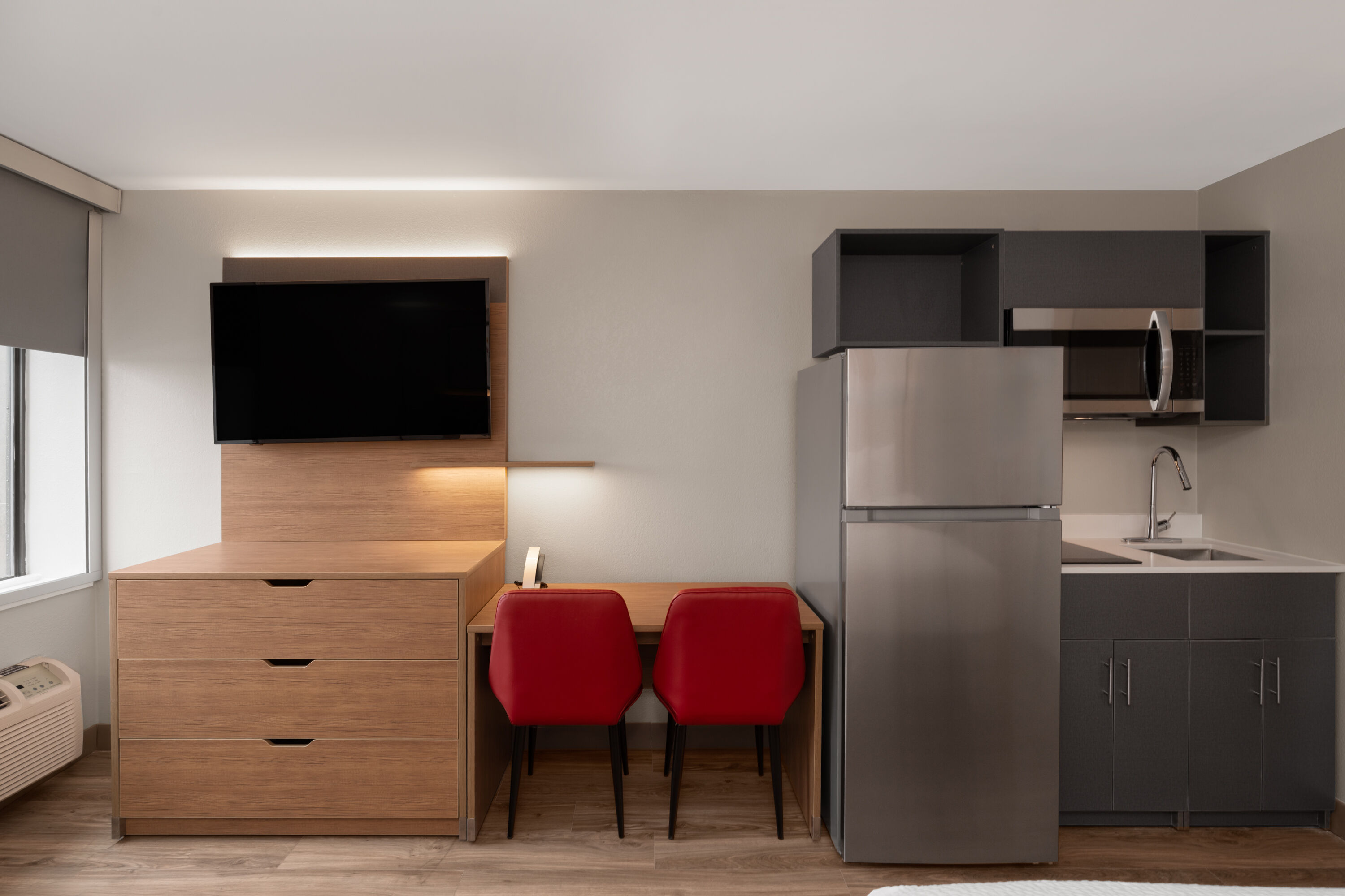 Guest room at the Hawthorn Extended Stay by Wyndham Jackson in Jackson, Tennessee