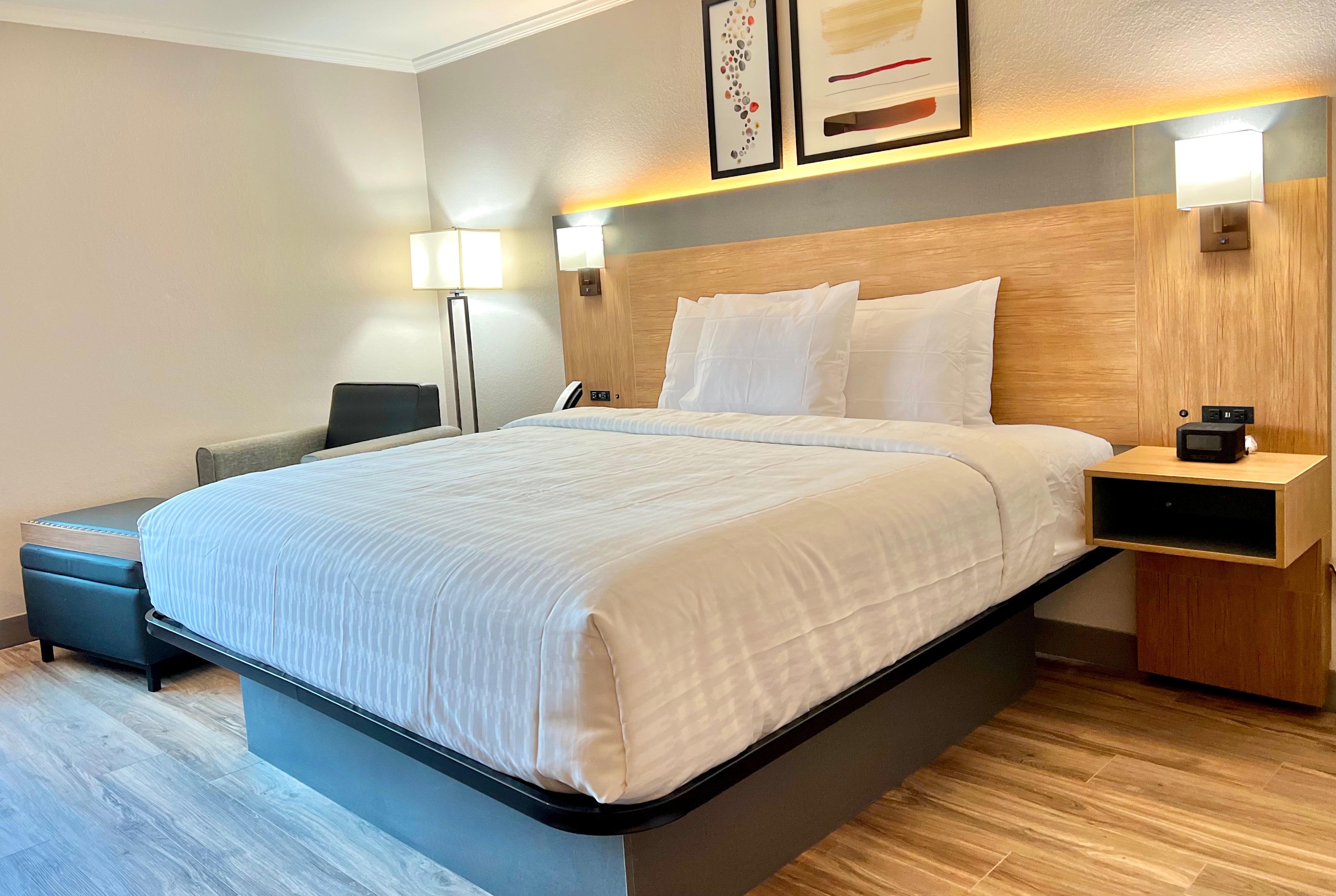 Guest room at the Hawthorn Extended Stay by Wyndham Jackson in Jackson, Tennessee