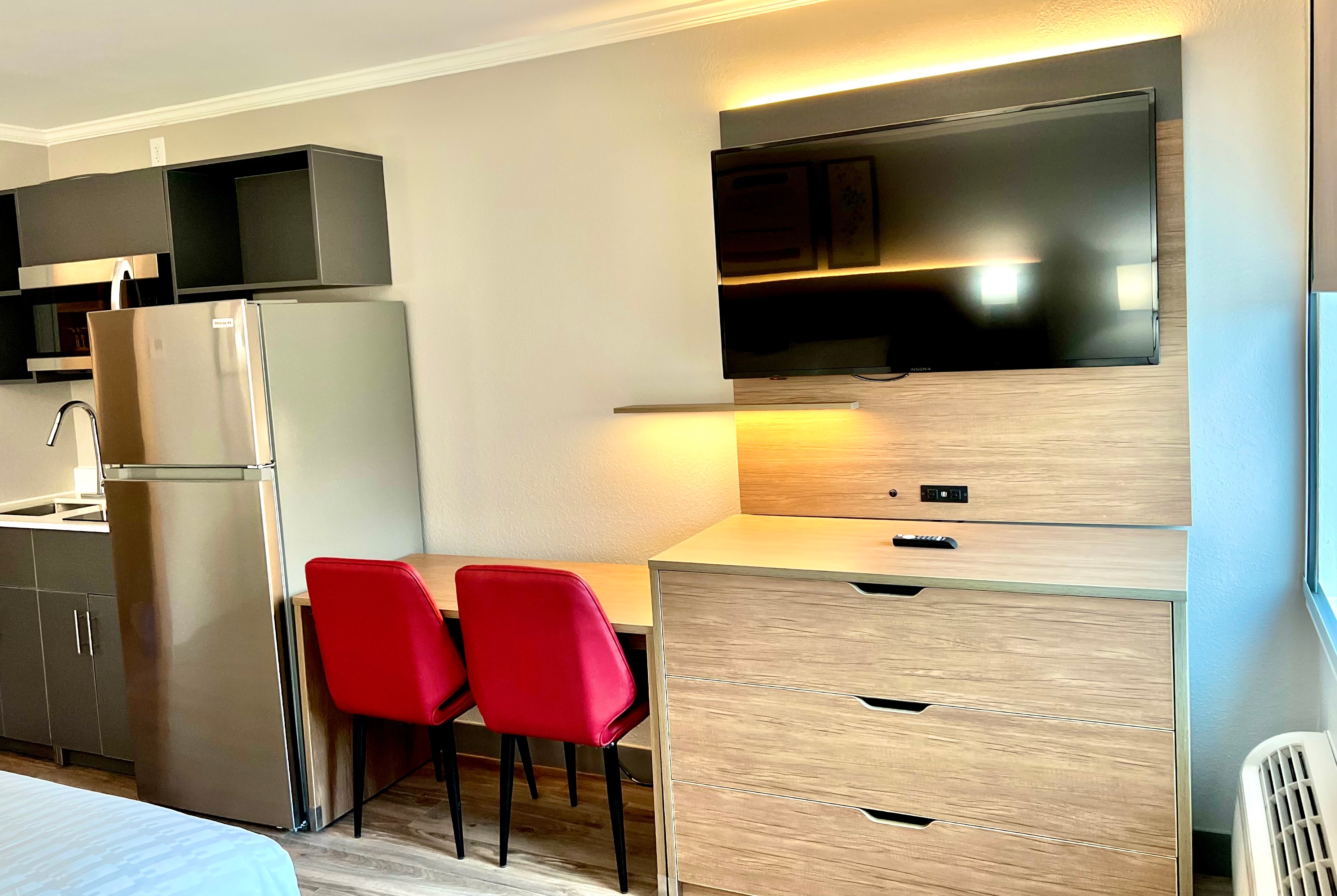 Guest room at the Hawthorn Extended Stay by Wyndham Jackson in Jackson, Tennessee