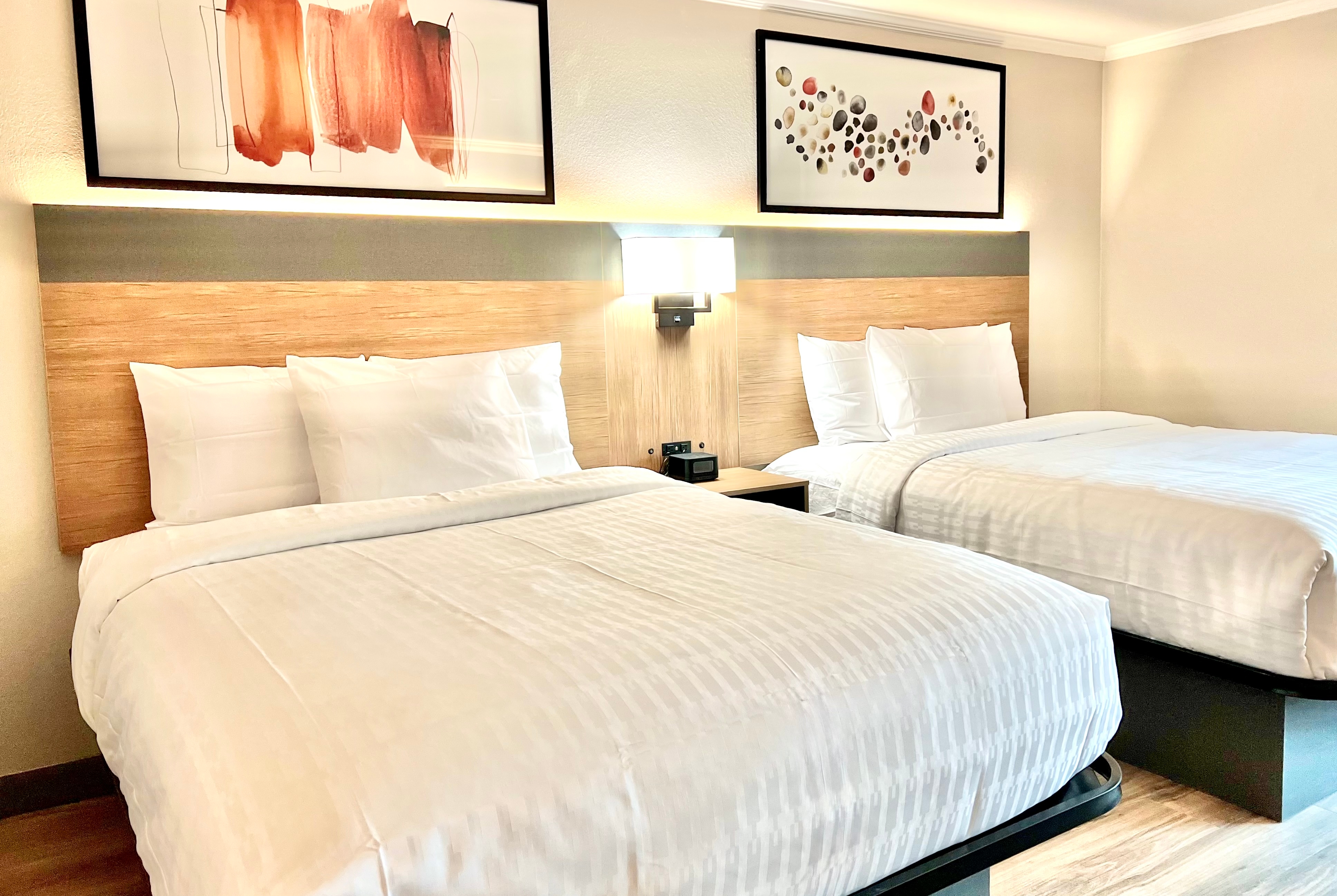 Guest room at the Hawthorn Extended Stay by Wyndham Jackson in Jackson, Tennessee