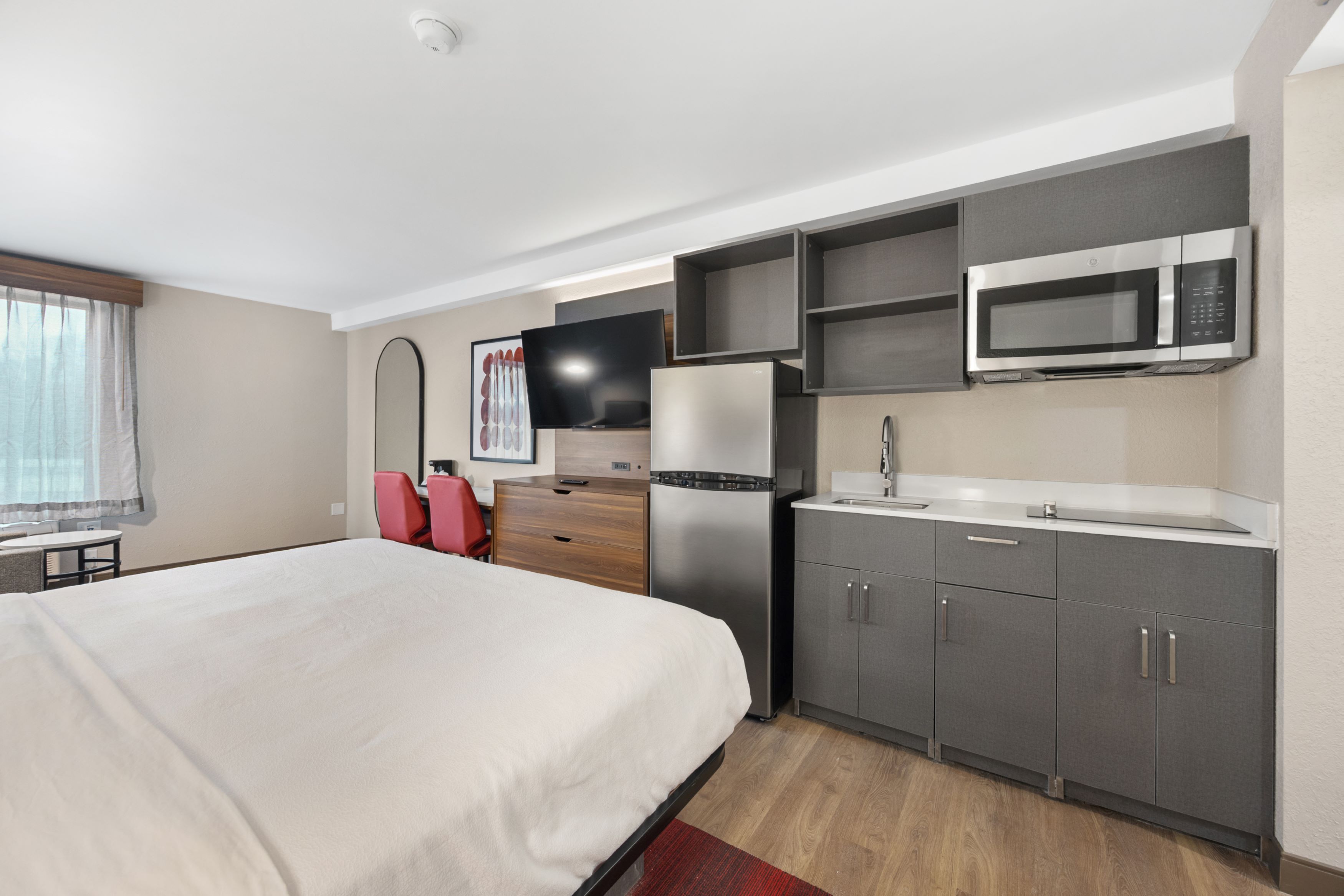 Guest room at the Hawthorn Extended Stay by Wyndham Nashville Airport/Opryland in Nashville, Tennessee