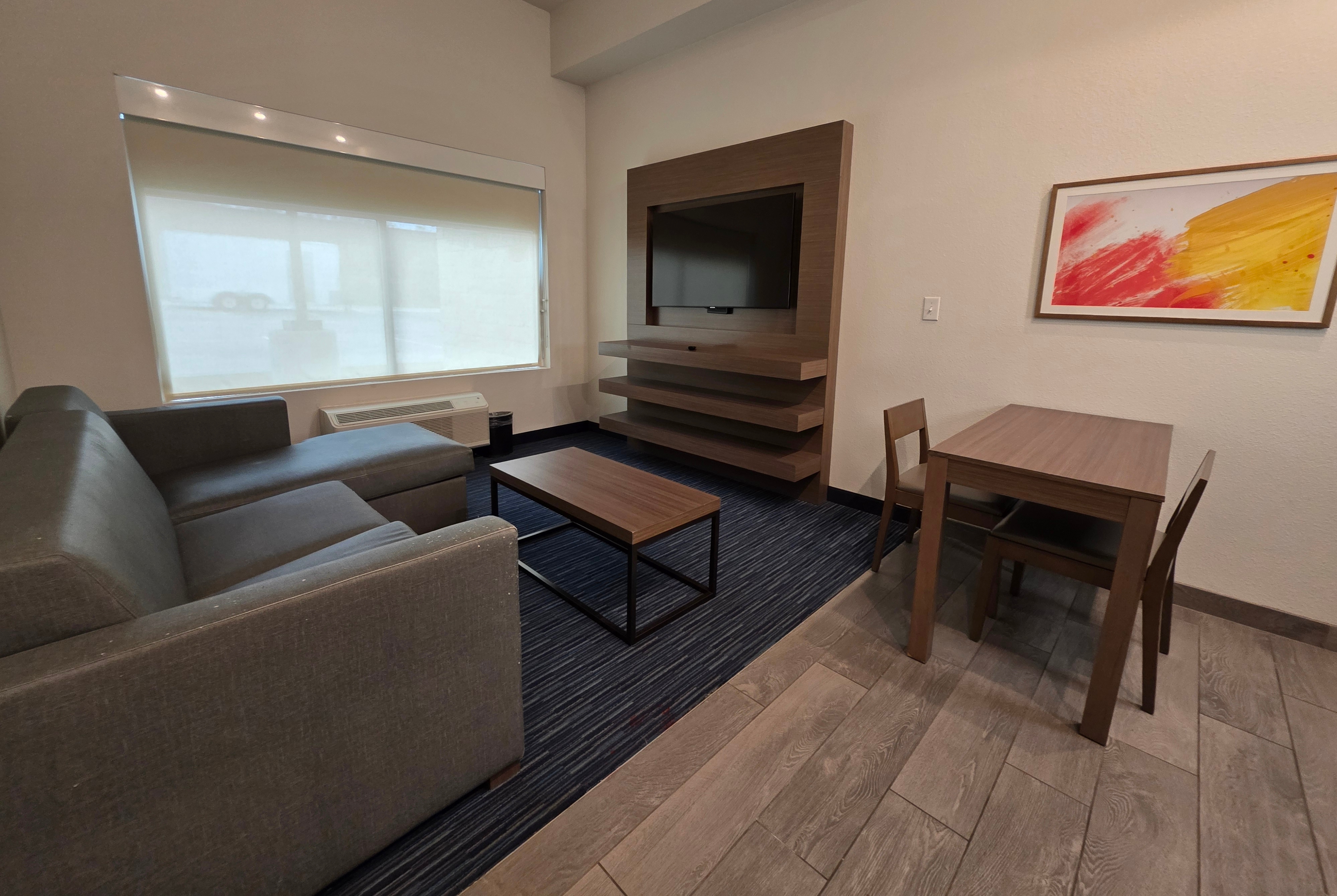 Guest room at the Hawthorn Extended Stay Austin North in Austin, Texas