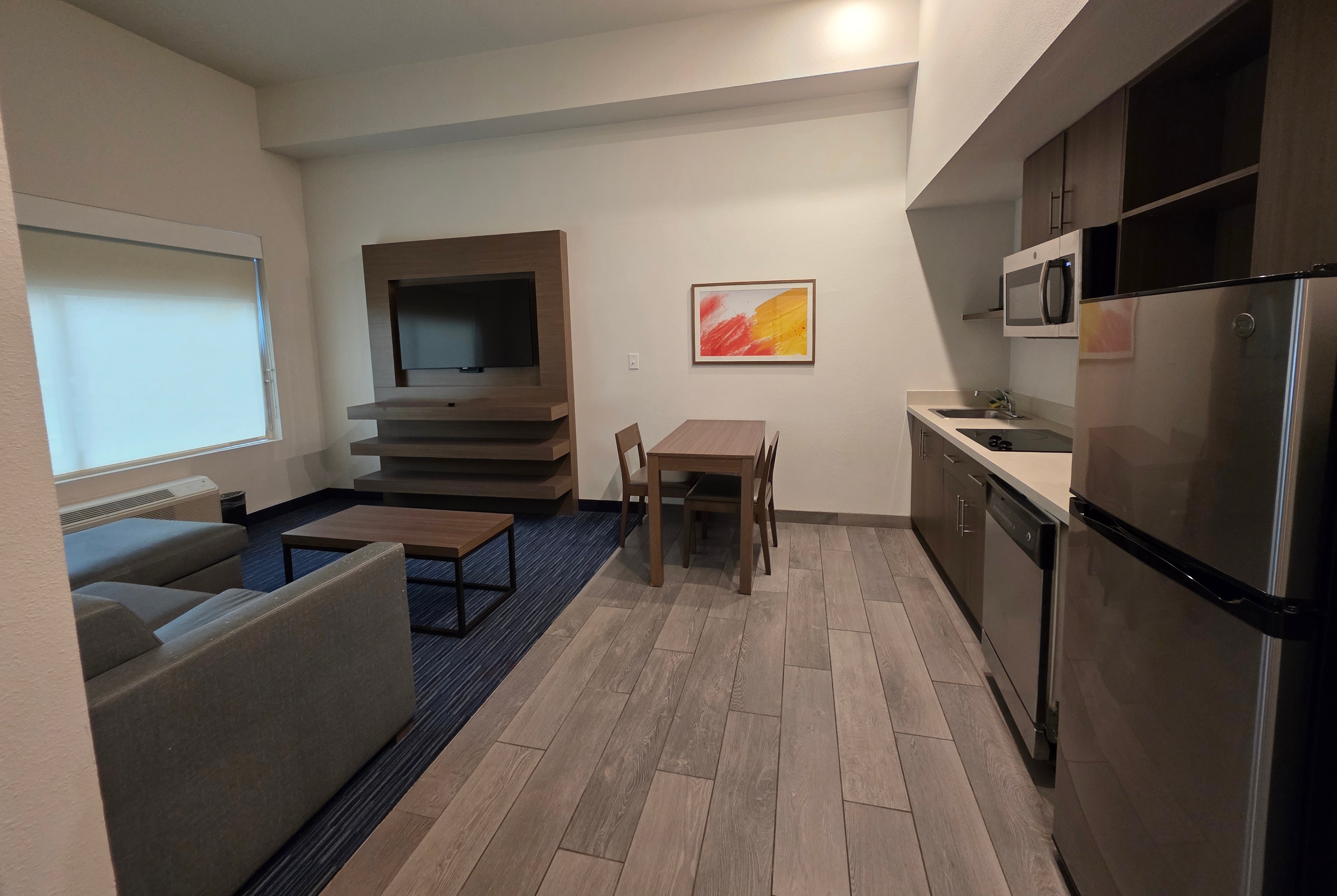 Guest room at the Hawthorn Extended Stay Austin North in Austin, Texas