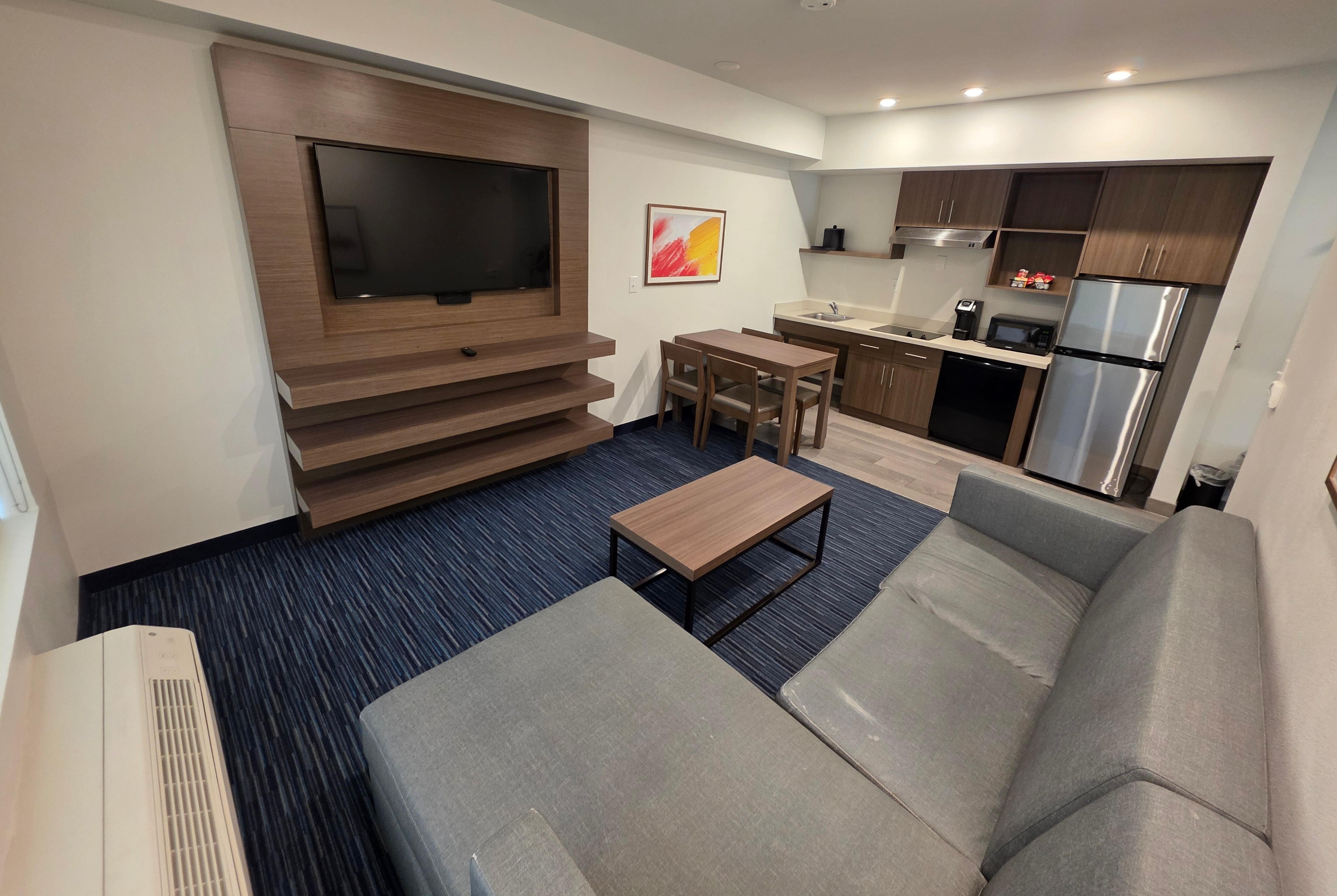 Guest room at the Hawthorn Extended Stay Austin North in Austin, Texas