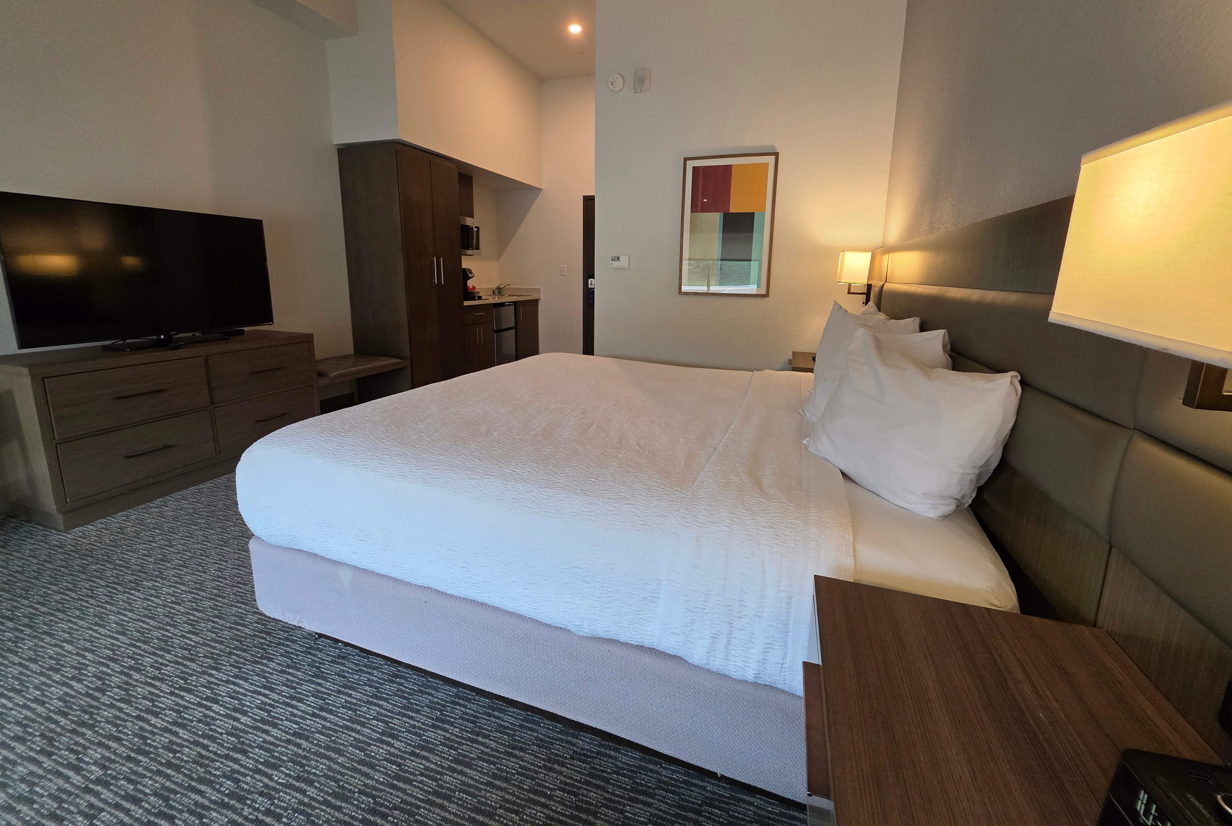 Guest room at the Hawthorn Extended Stay Austin North in Austin, Texas