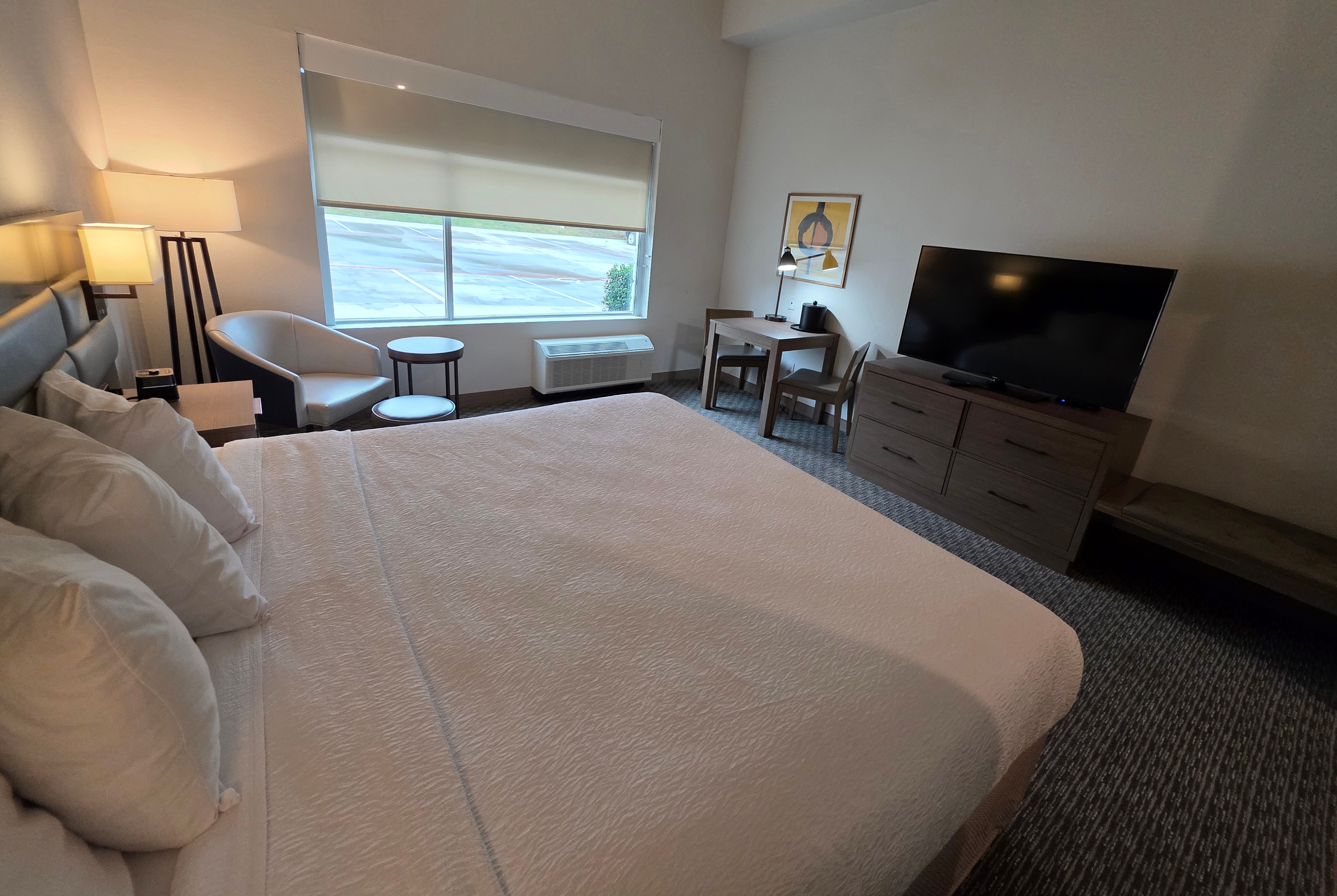 Guest room at the Hawthorn Extended Stay Austin North in Austin, Texas