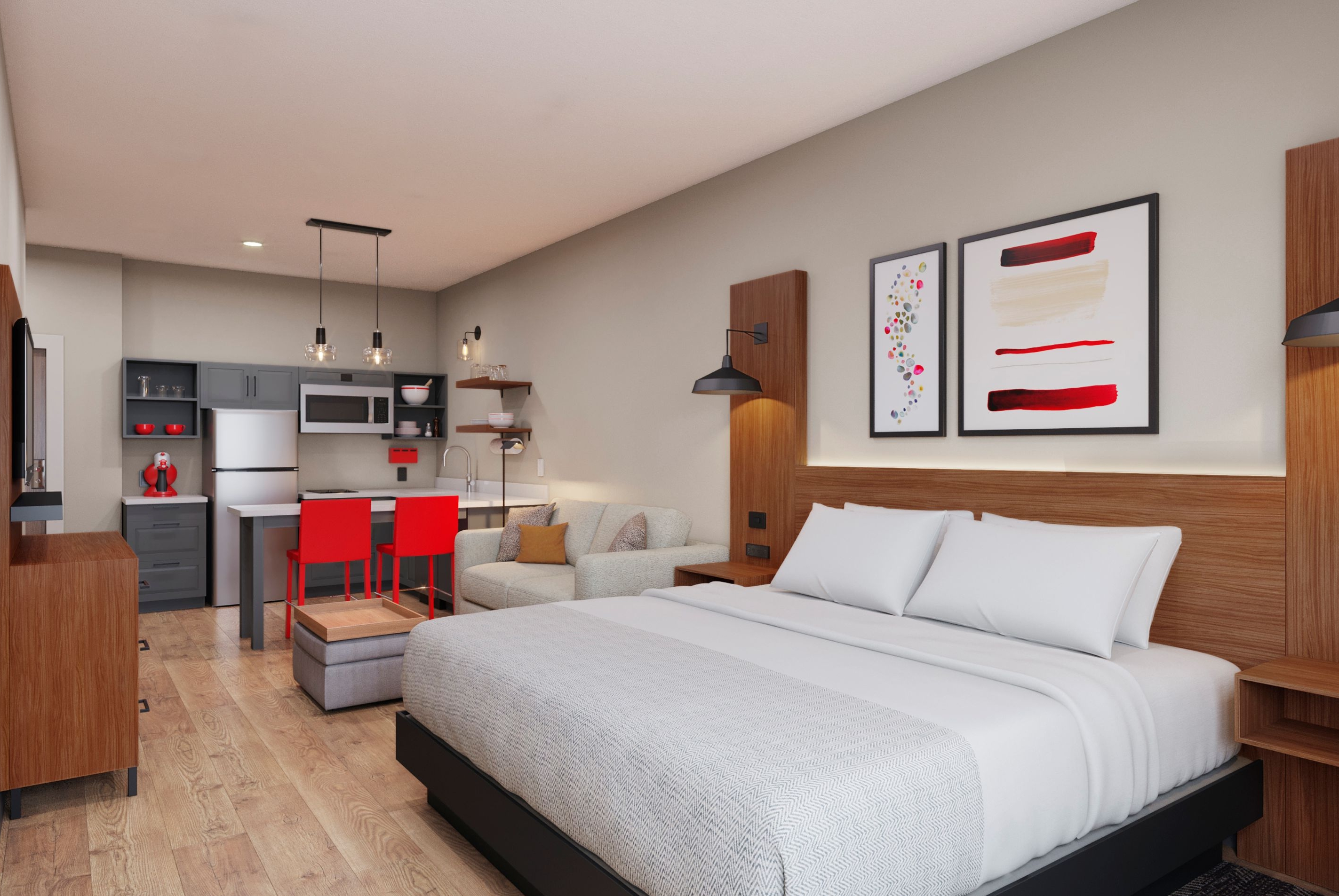 Guest room at the Hawthorn Extended Stay by Wyndham Brownsville in Brownsville, Texas