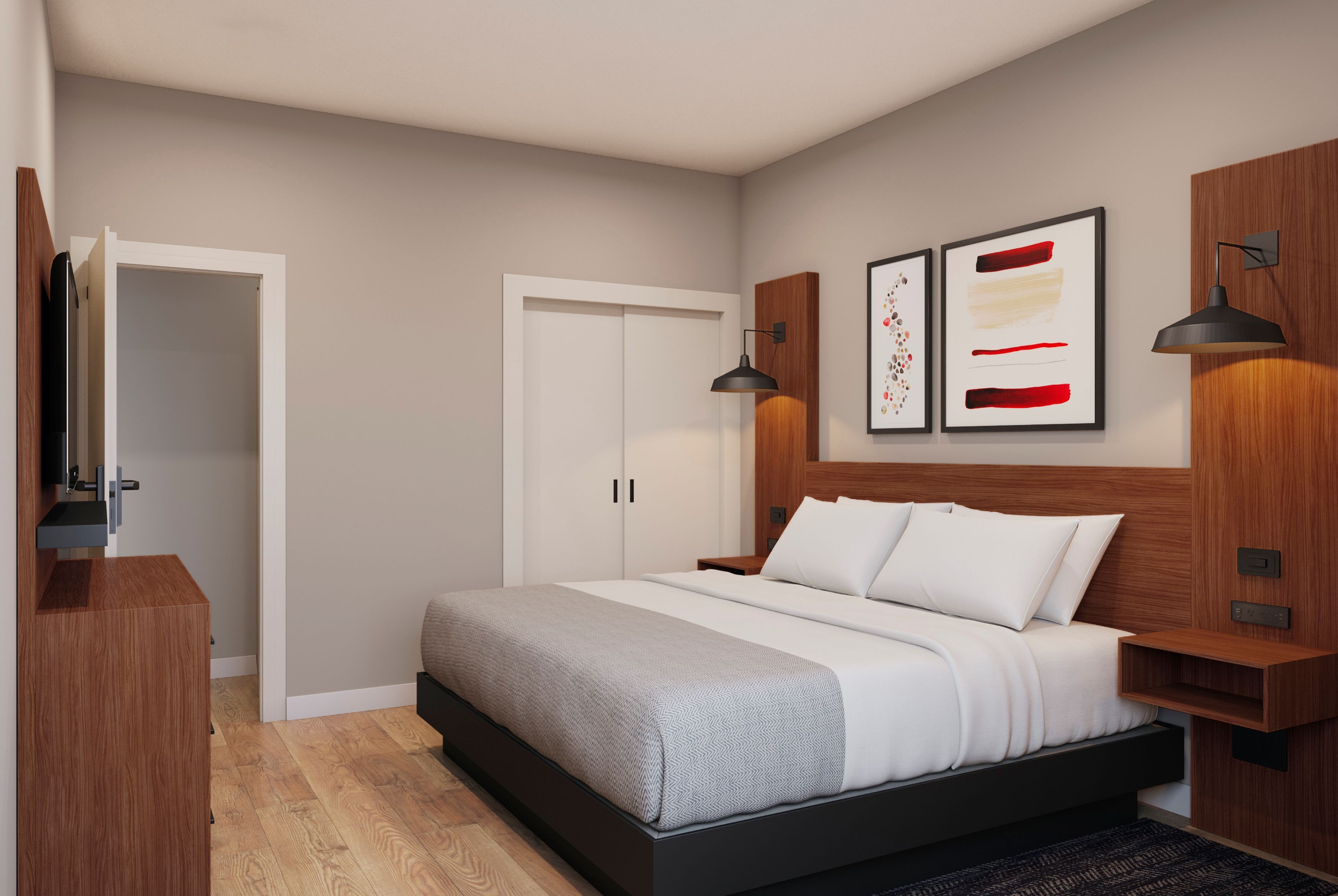 Guest room at the Hawthorn Extended Stay by Wyndham Brownsville in Brownsville, Texas