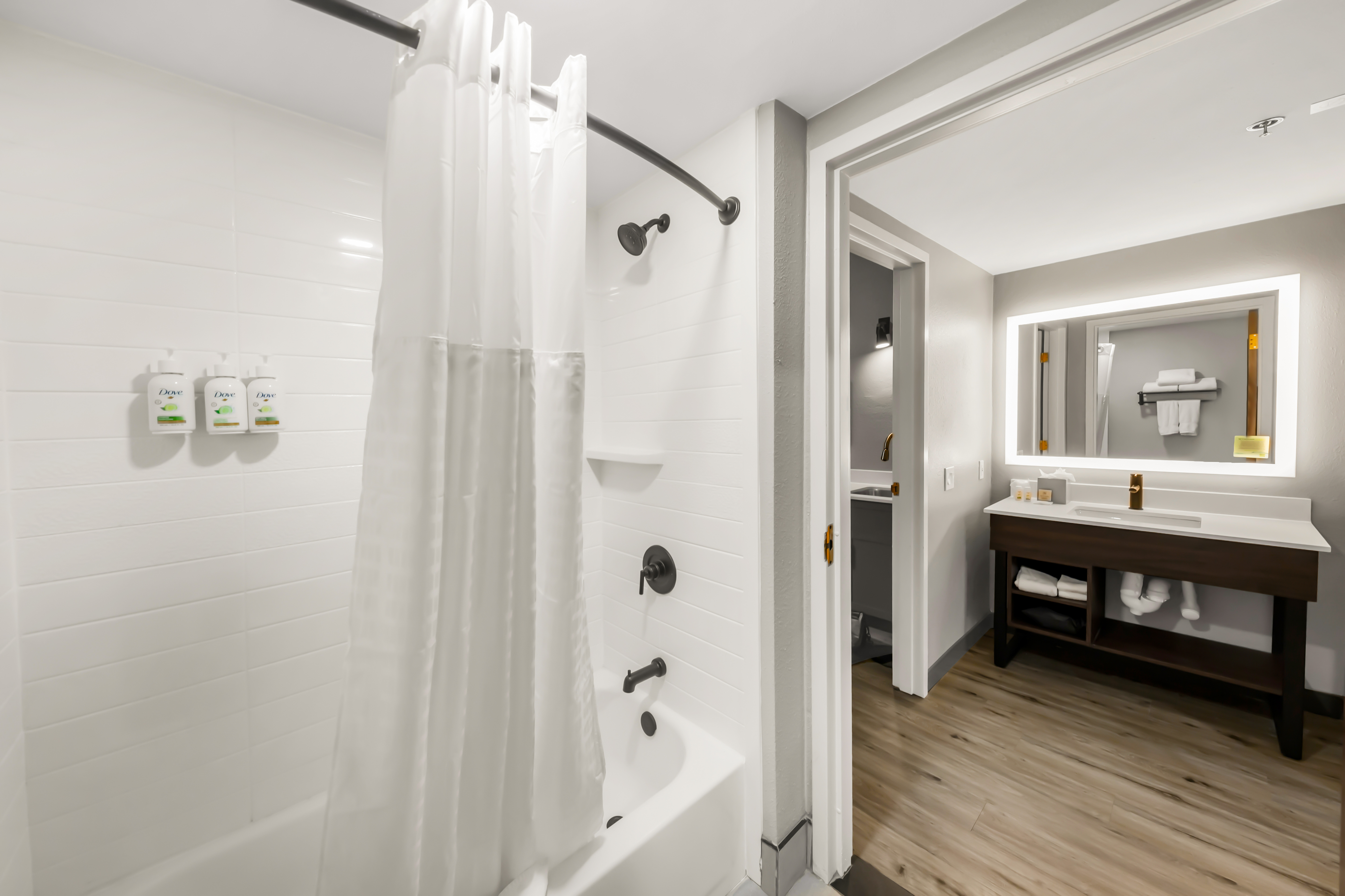 Guest room at the Hawthorn Extended Stay by Wyndham College Station in College Station, Texas