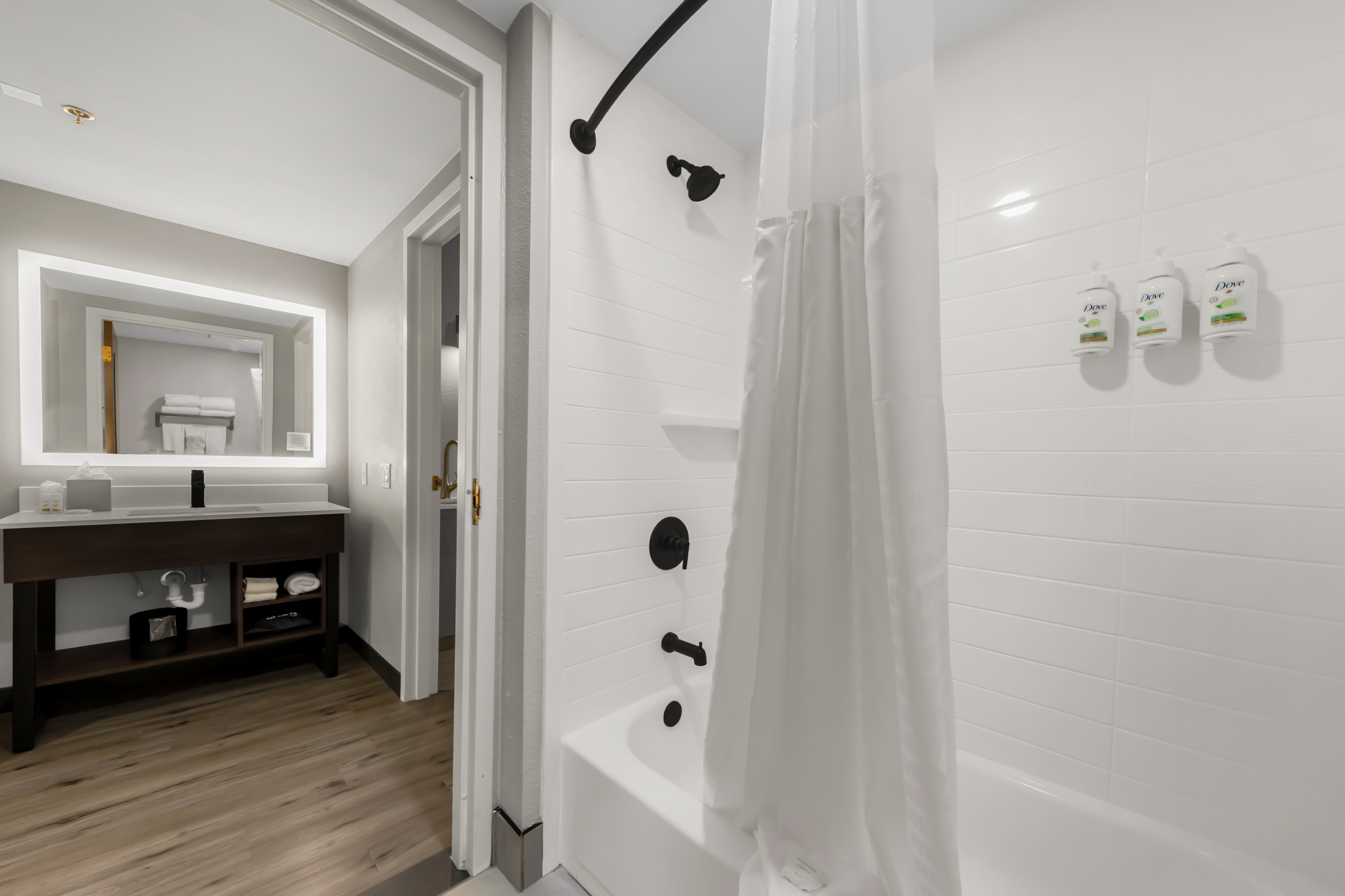 Guest room at the Hawthorn Extended Stay by Wyndham College Station in College Station, Texas