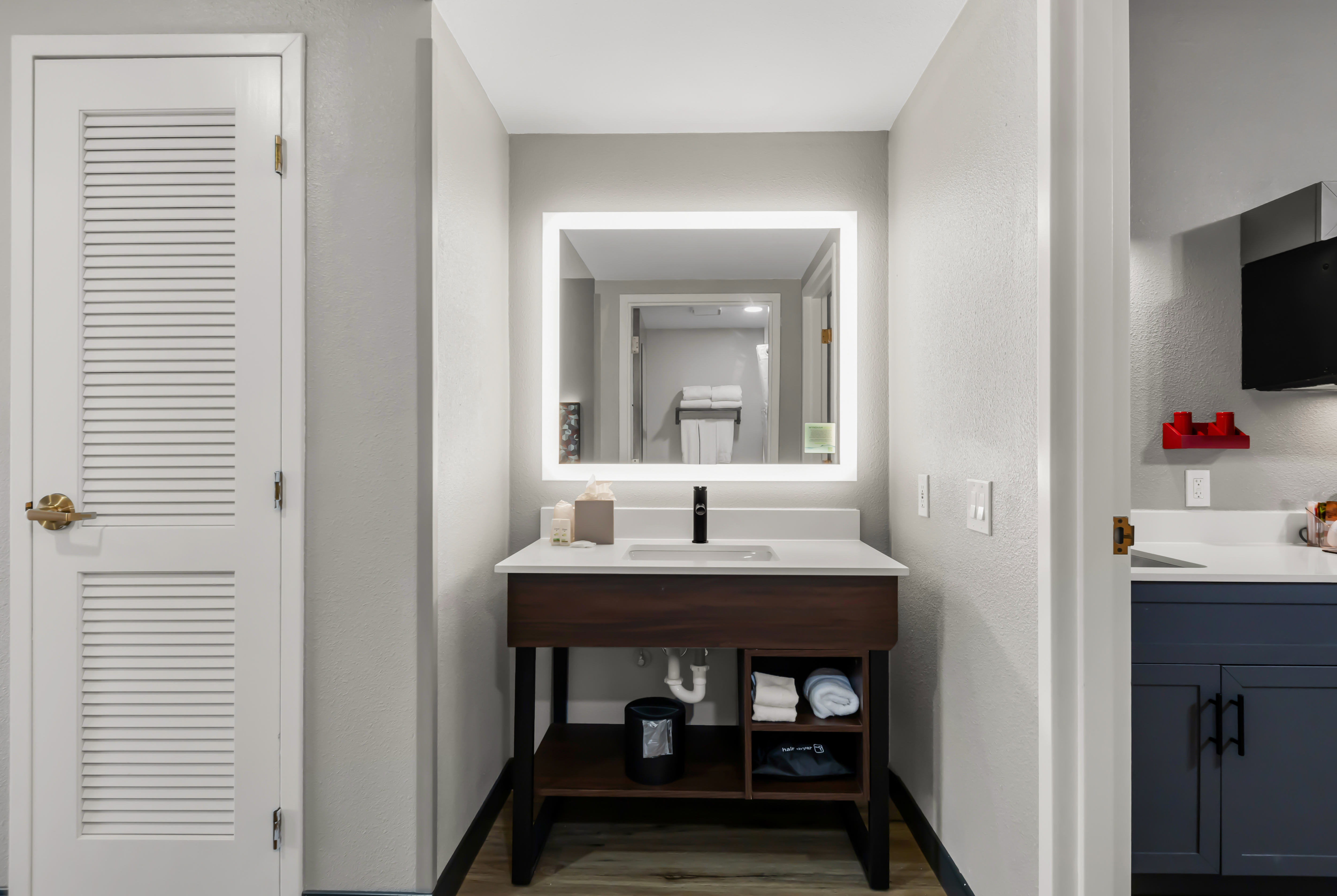 Guest room at the Hawthorn Extended Stay by Wyndham College Station in College Station, Texas