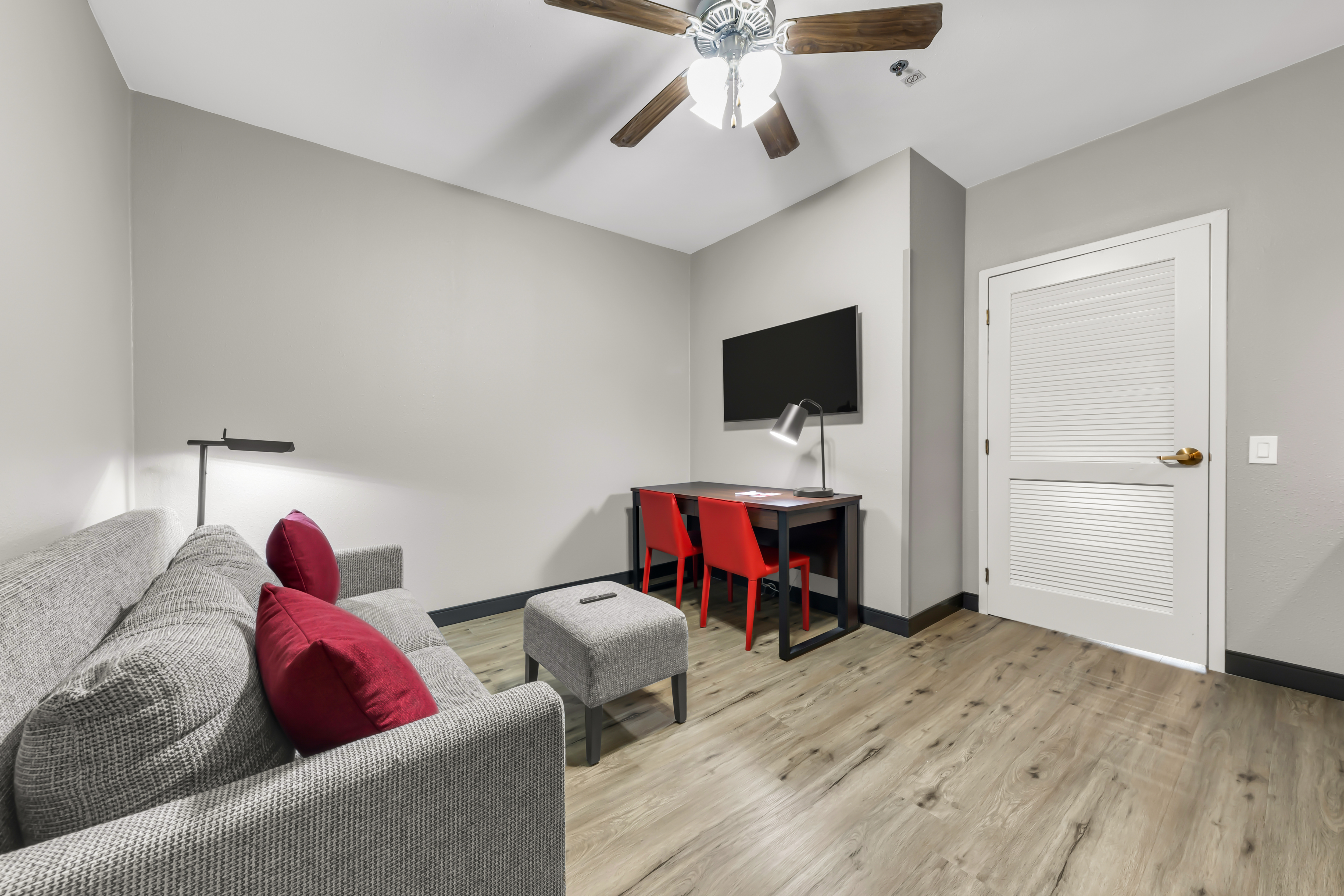 Guest room at the Hawthorn Extended Stay by Wyndham College Station in College Station, Texas