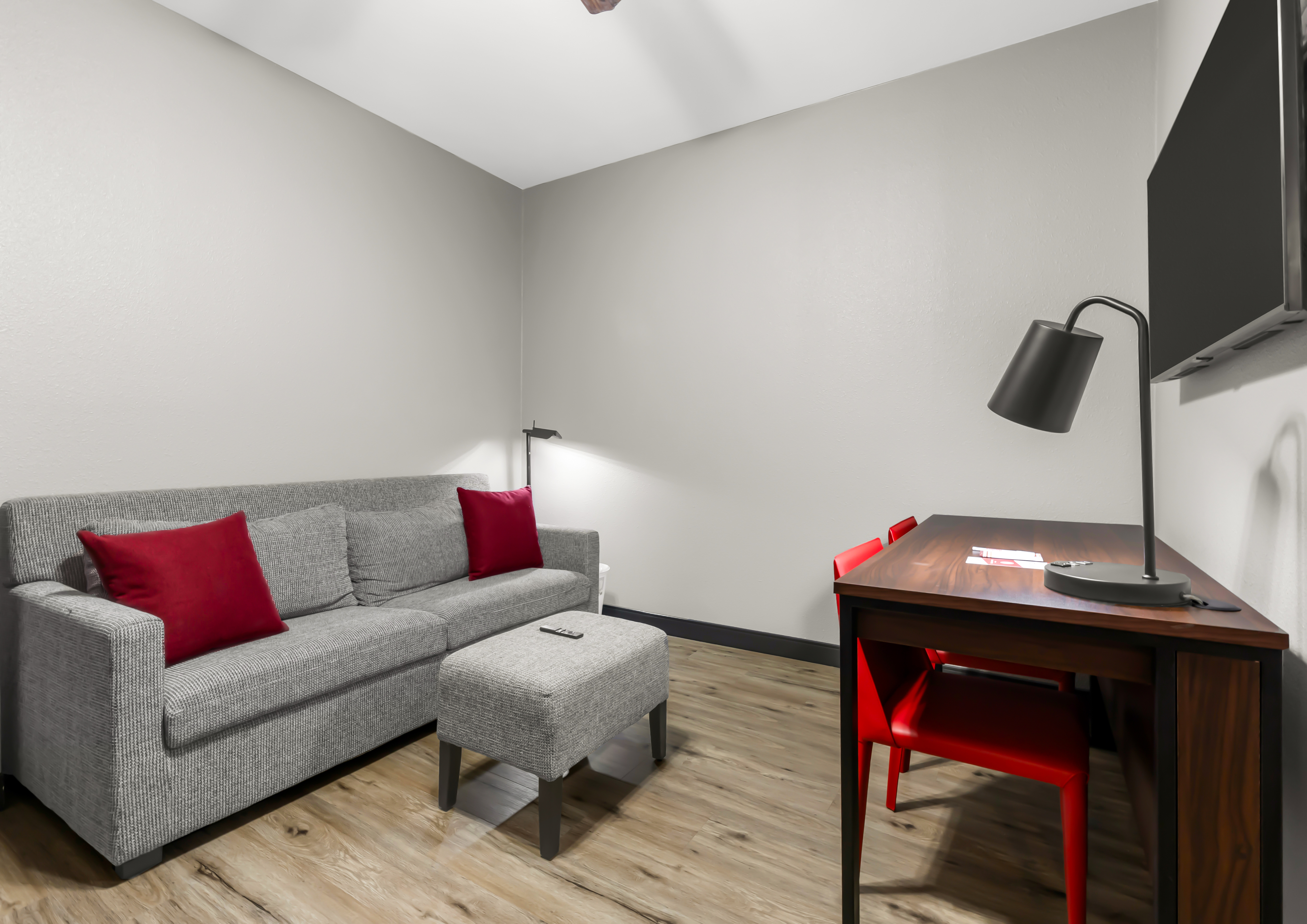 Guest room at the Hawthorn Extended Stay by Wyndham College Station in College Station, Texas