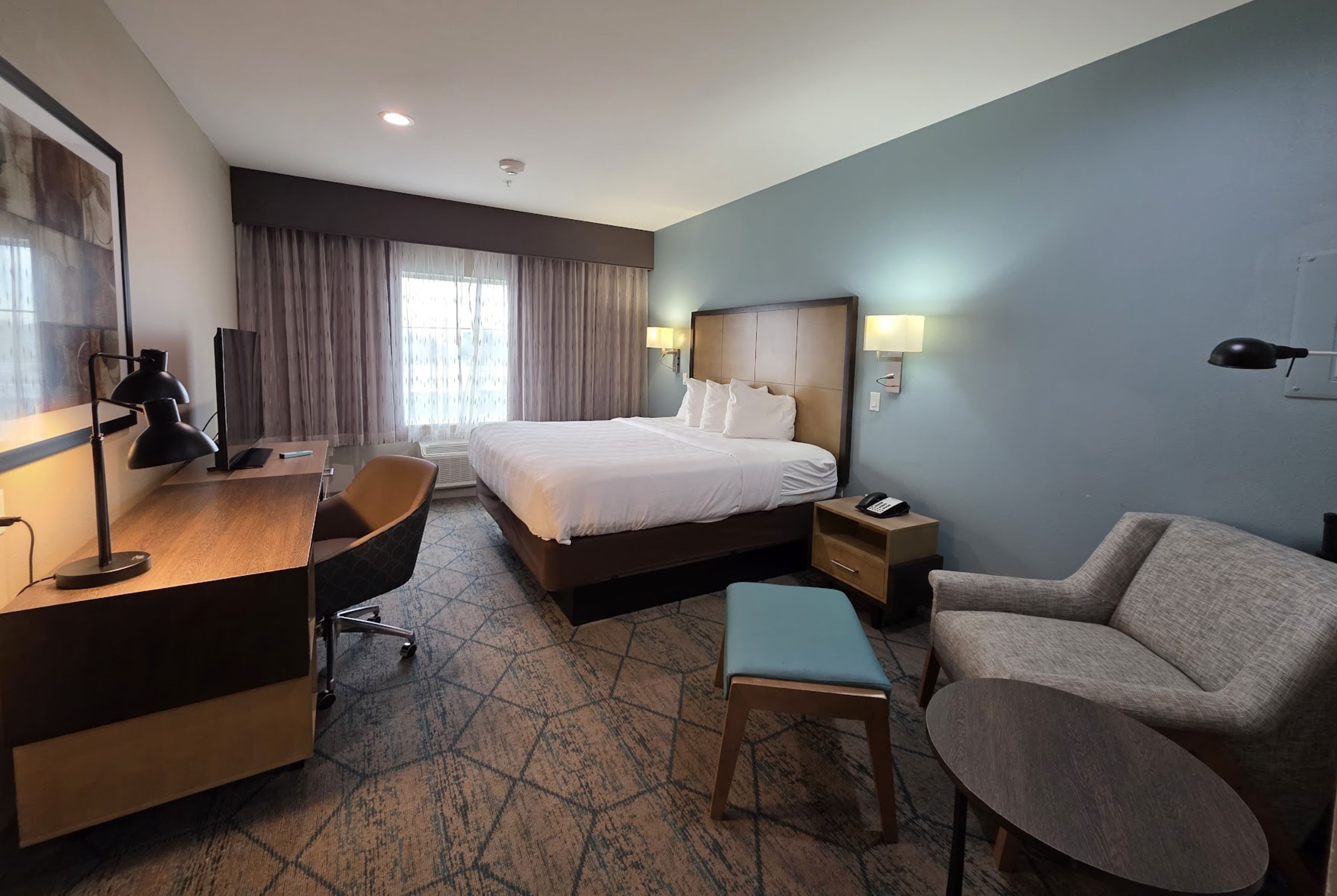 Guest room at the Hawthorn Extended Stay by Wyndham Corpus Christi I-37 NW in Corpus Christi, Texas