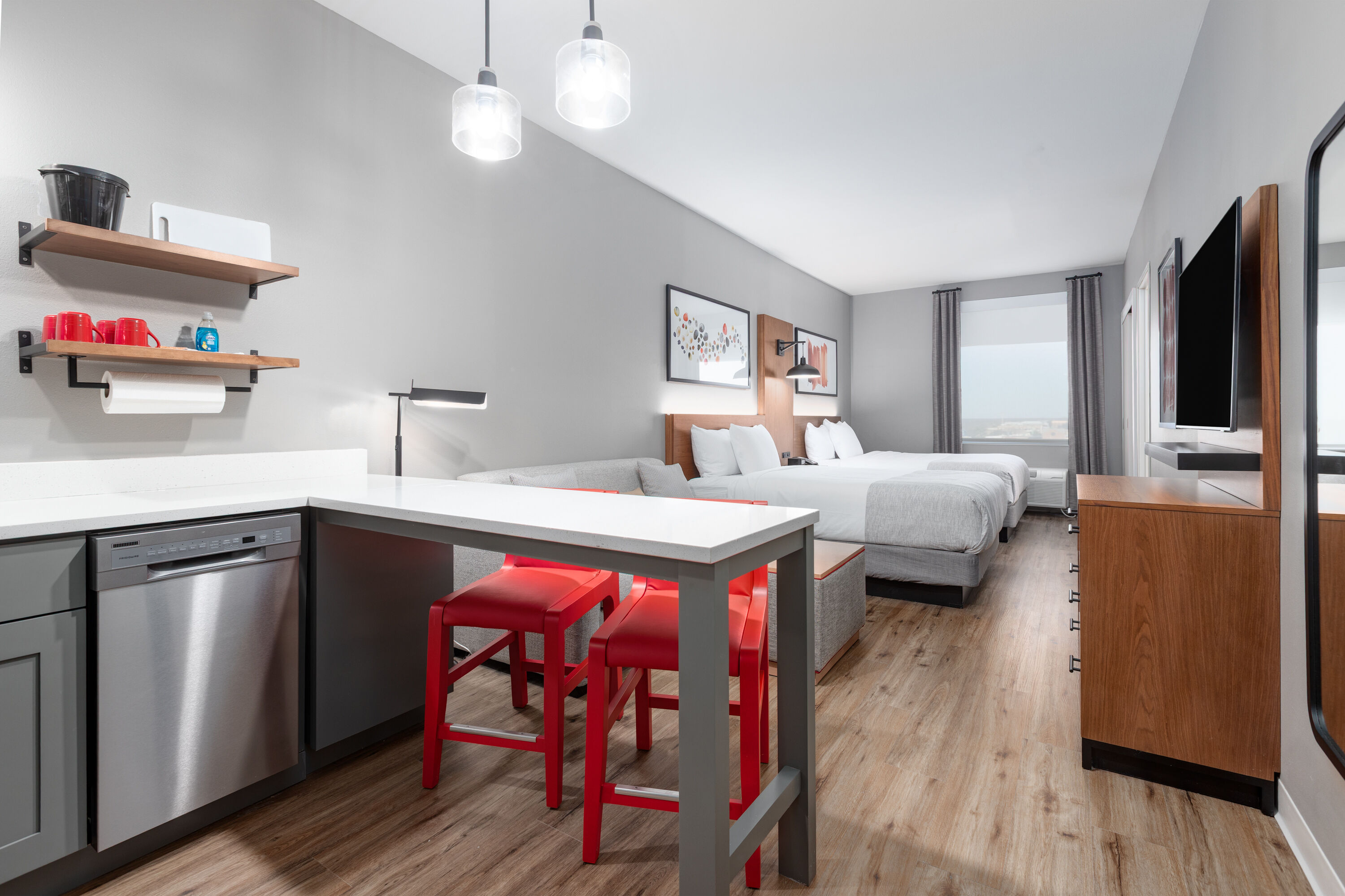 Guest room at the Hawthorn Extended Stay by Wyndham Eagle Pass in Eagle Pass, Texas