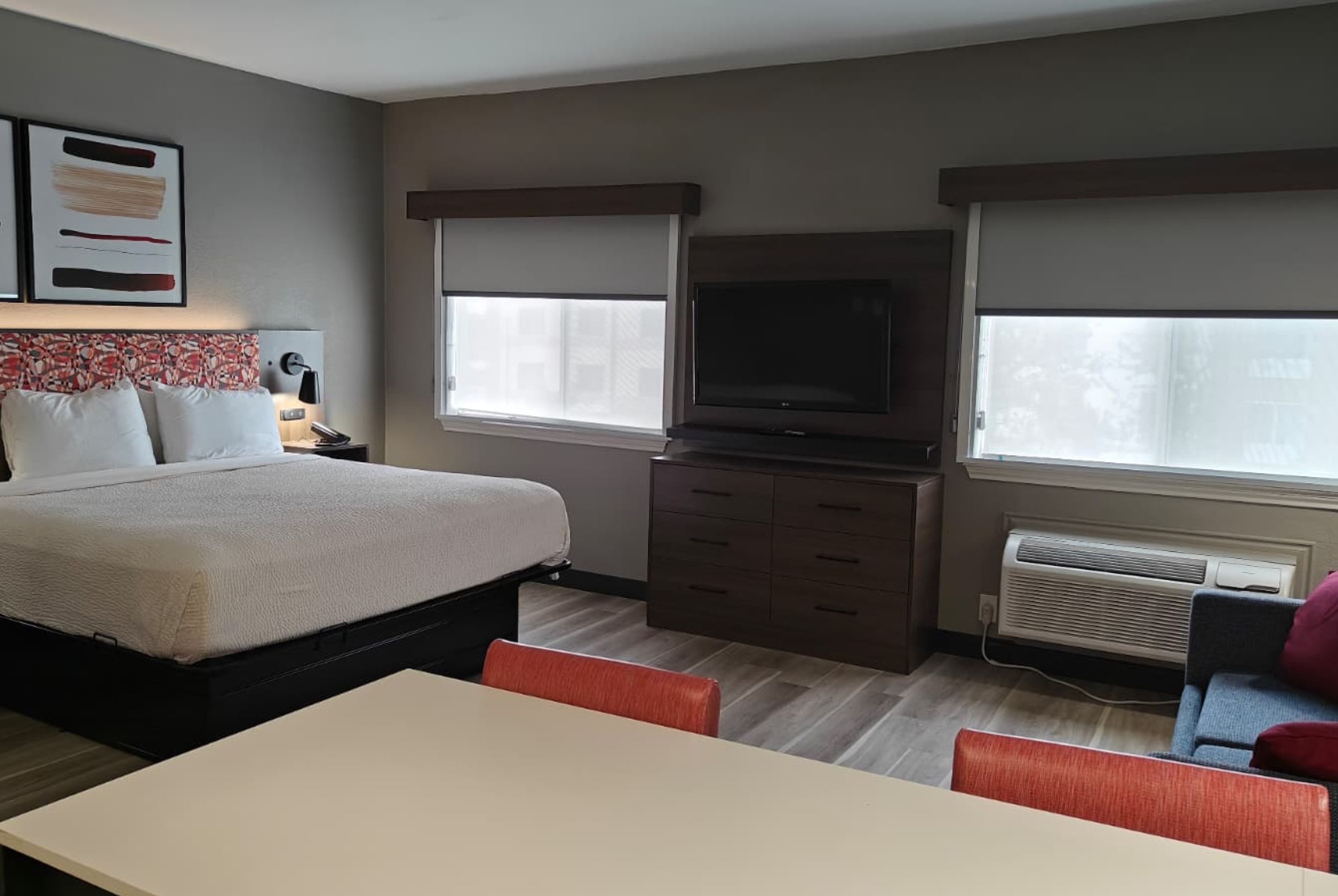 Guest room at the Hawthorn Extended Stay by Wyndham DFW Airport North in Irving, Texas