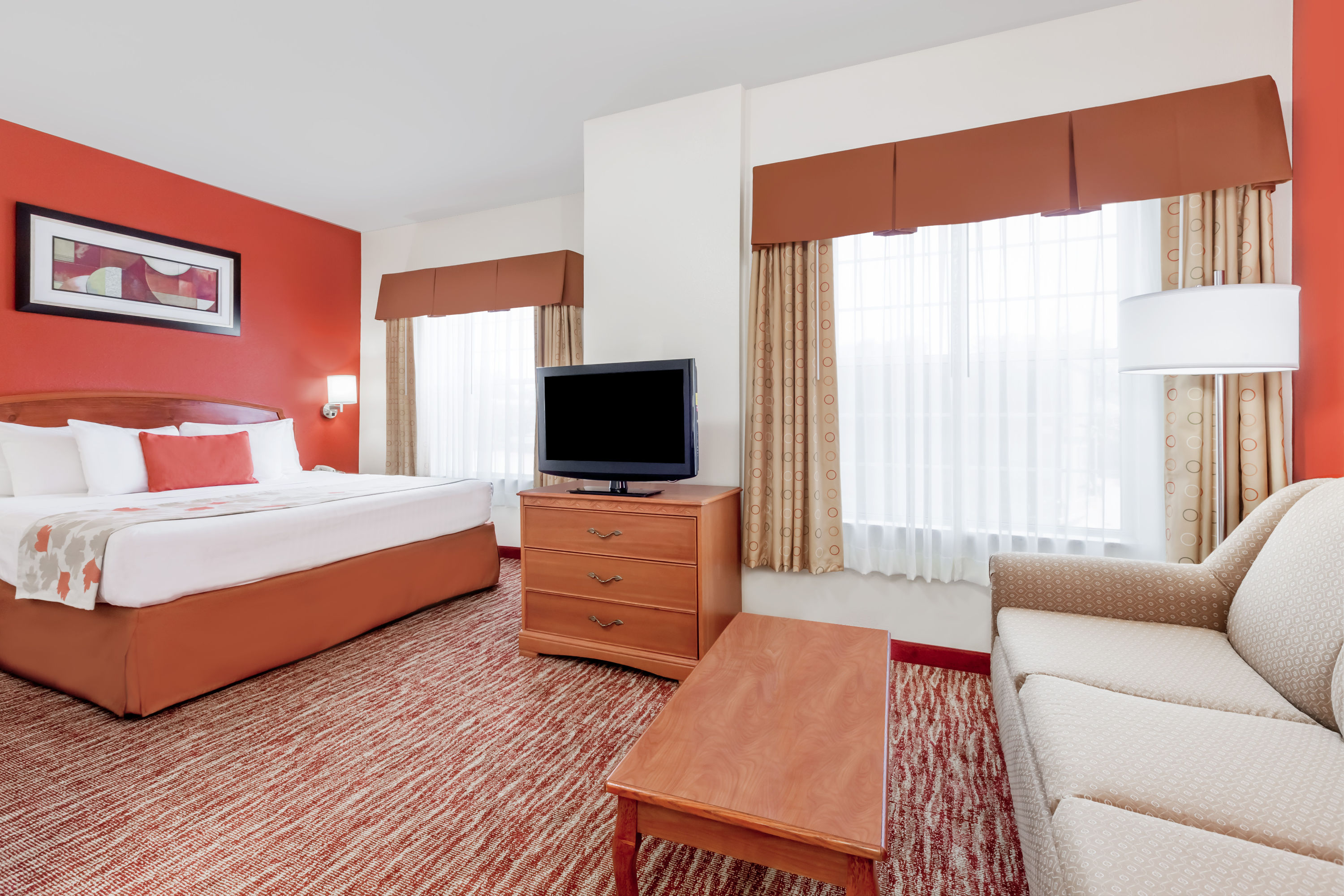 Guest room at the Hawthorn Suites By Wyndham Irving DFW South in Irving, Texas