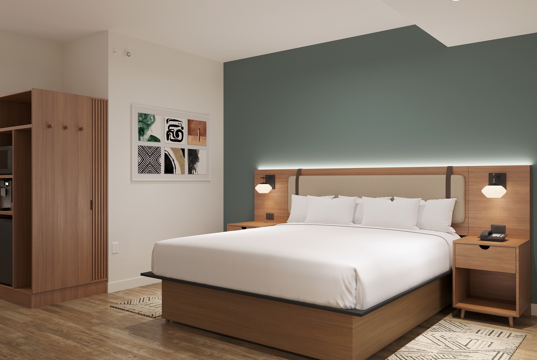 Guest room at the Hawthorn Extended Stay by Wyndham Kilgore in Kilgore, Texas