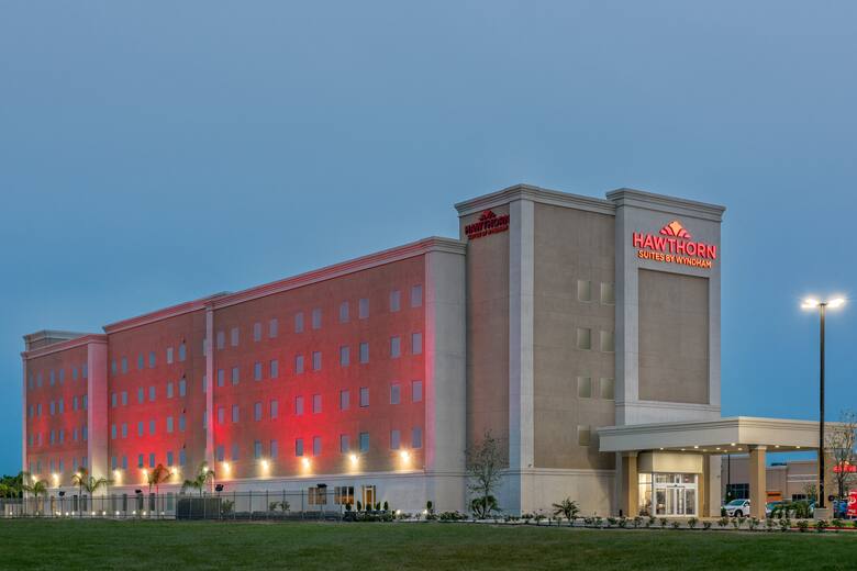 Exterior of Hawthorn Suites by Wyndham McAllen hotel in McAllen, Texas
