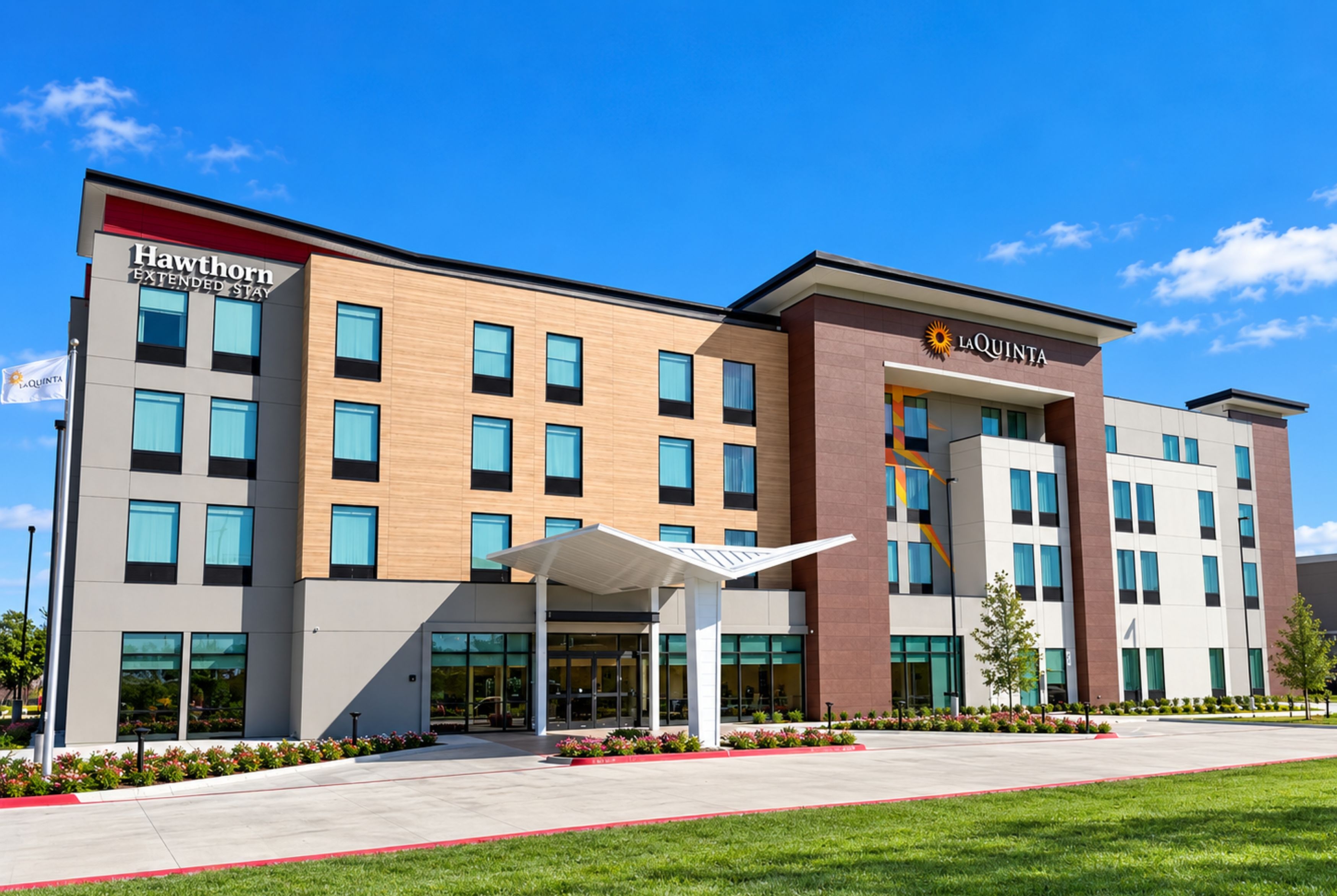 Exterior of Hawthorn Extended Stay by Wyndham Central McKinney hotel in McKinney, Texas