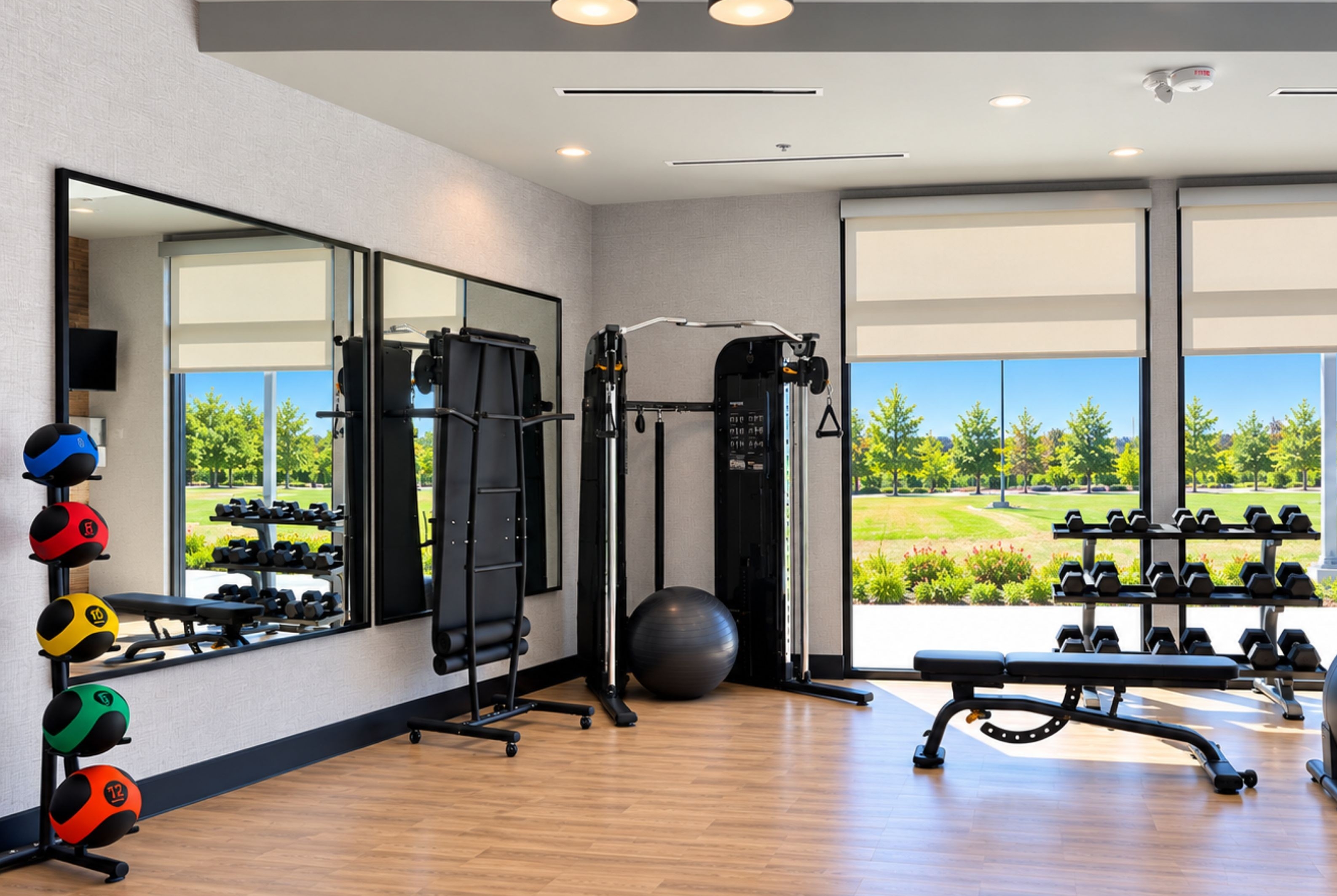 Fitness room at Hawthorn Extended Stay by Wyndham Central McKinney in McKinney, Texas