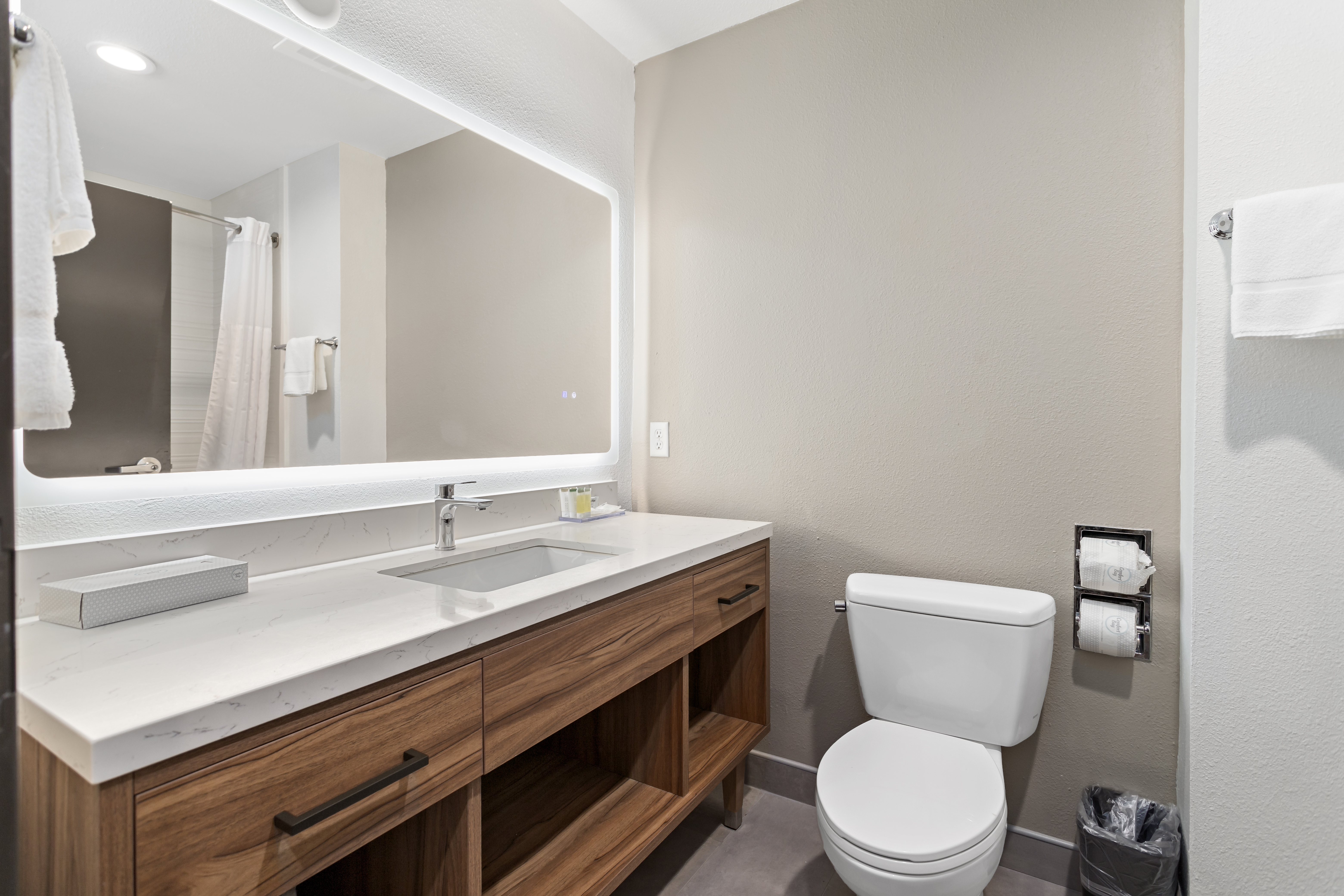 Guest room at the Hawthorn Extended Stay by Wyndham Port Arthur in Port Arthur, Texas