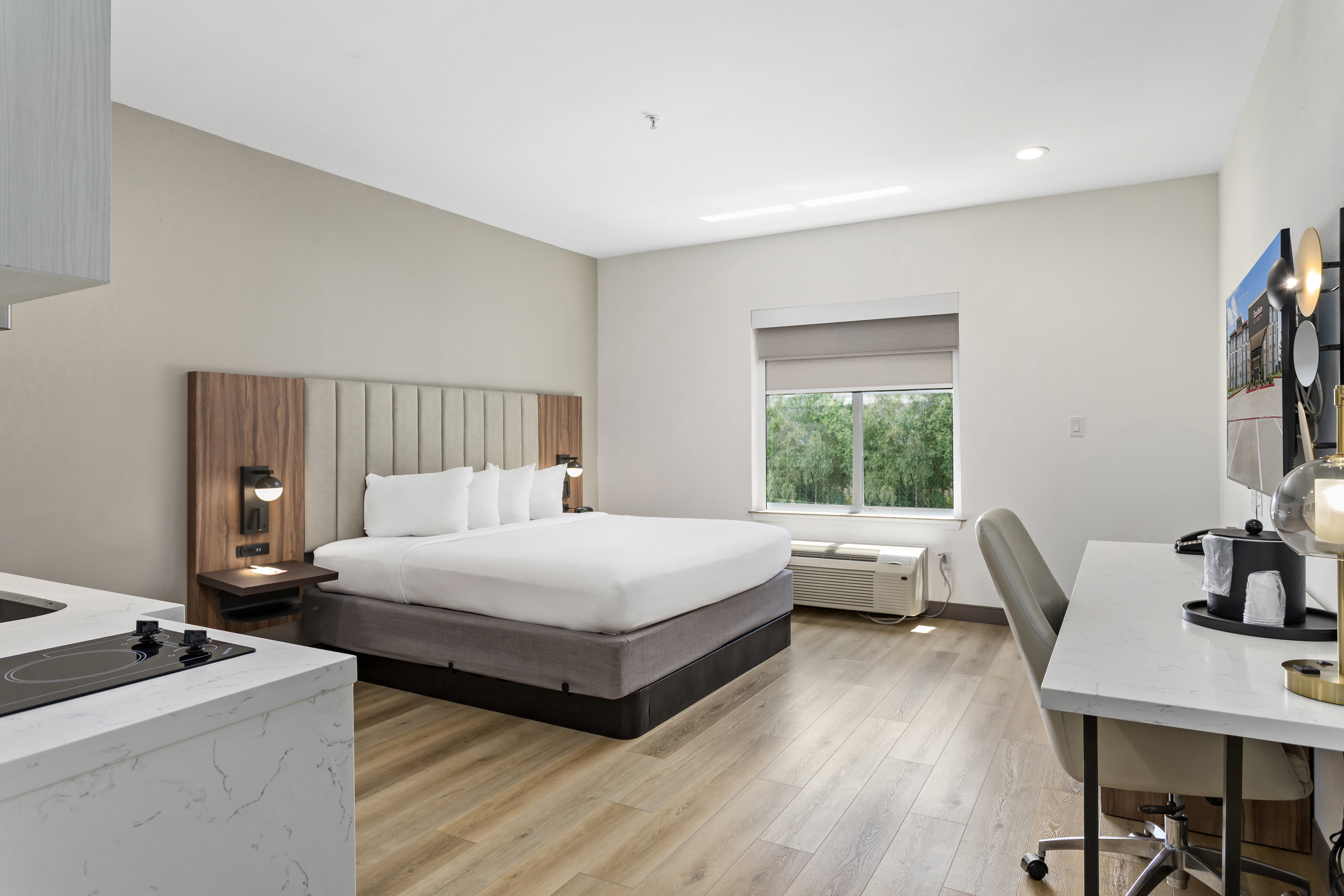 Guest room at the Hawthorn Extended Stay by Wyndham Port Arthur in Port Arthur, Texas