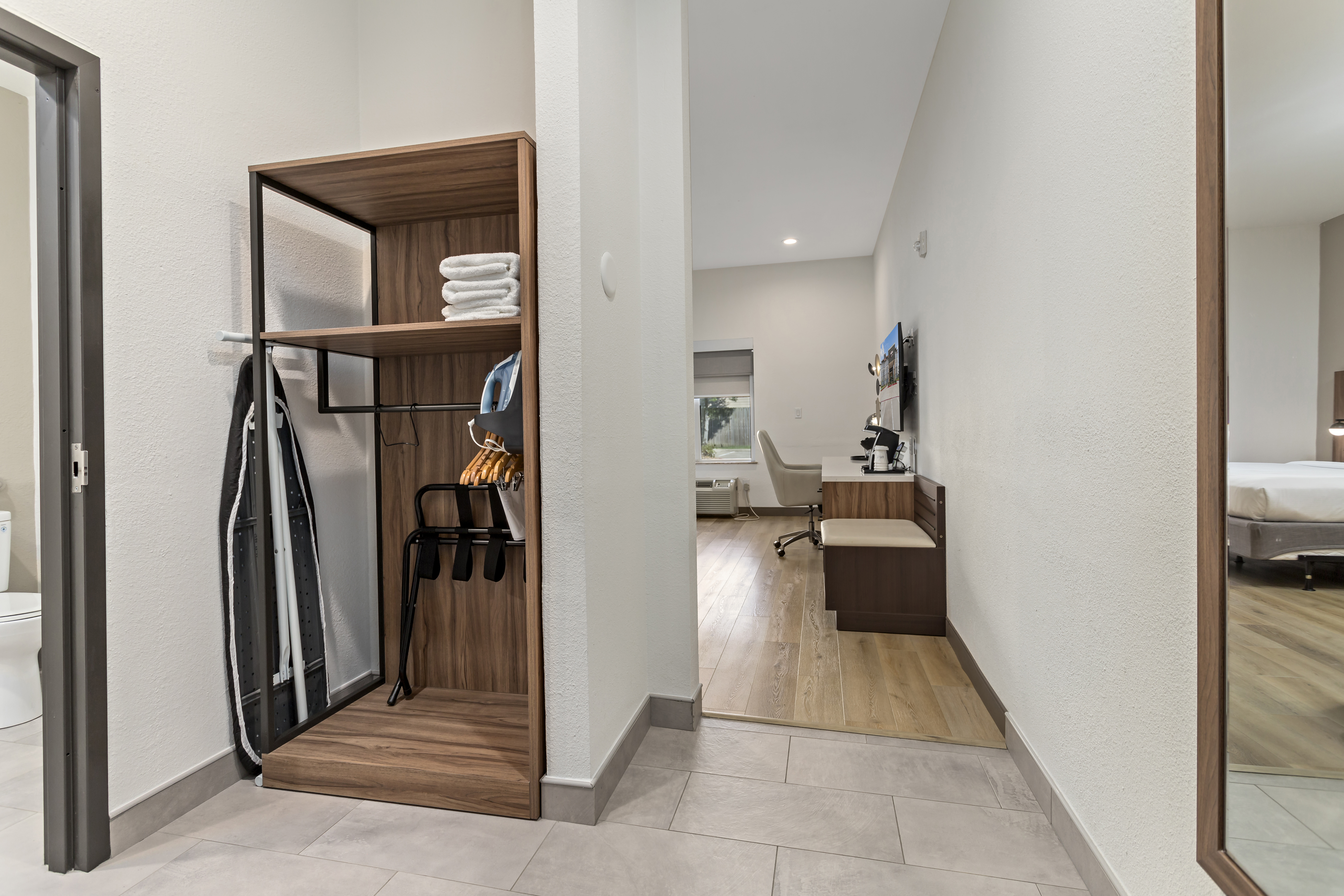 Guest room at the Hawthorn Extended Stay by Wyndham Port Arthur in Port Arthur, Texas