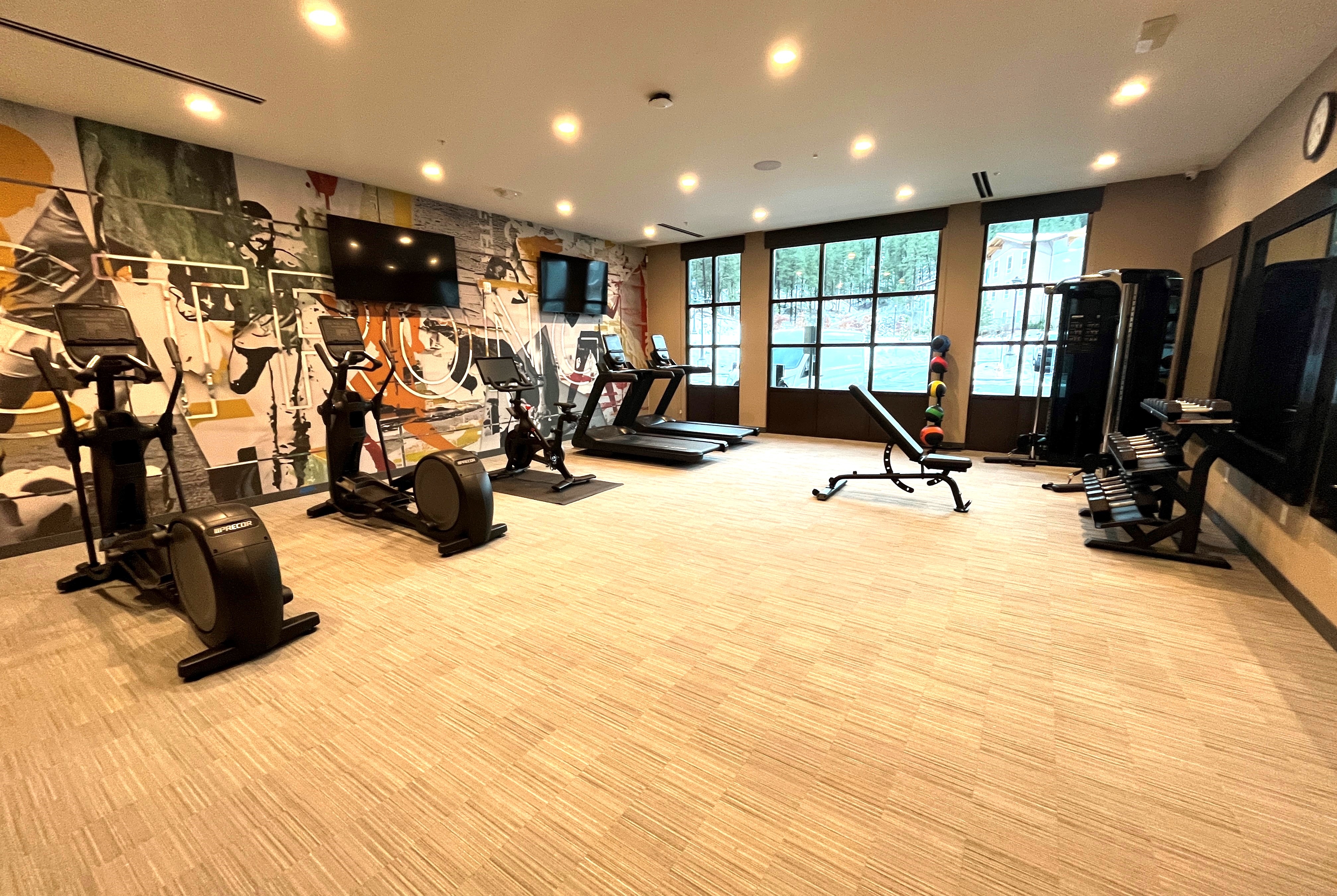 Fitness room at Hawthorn Extended Stay by Wyndham Leavenworth in Leavenworth, Washington