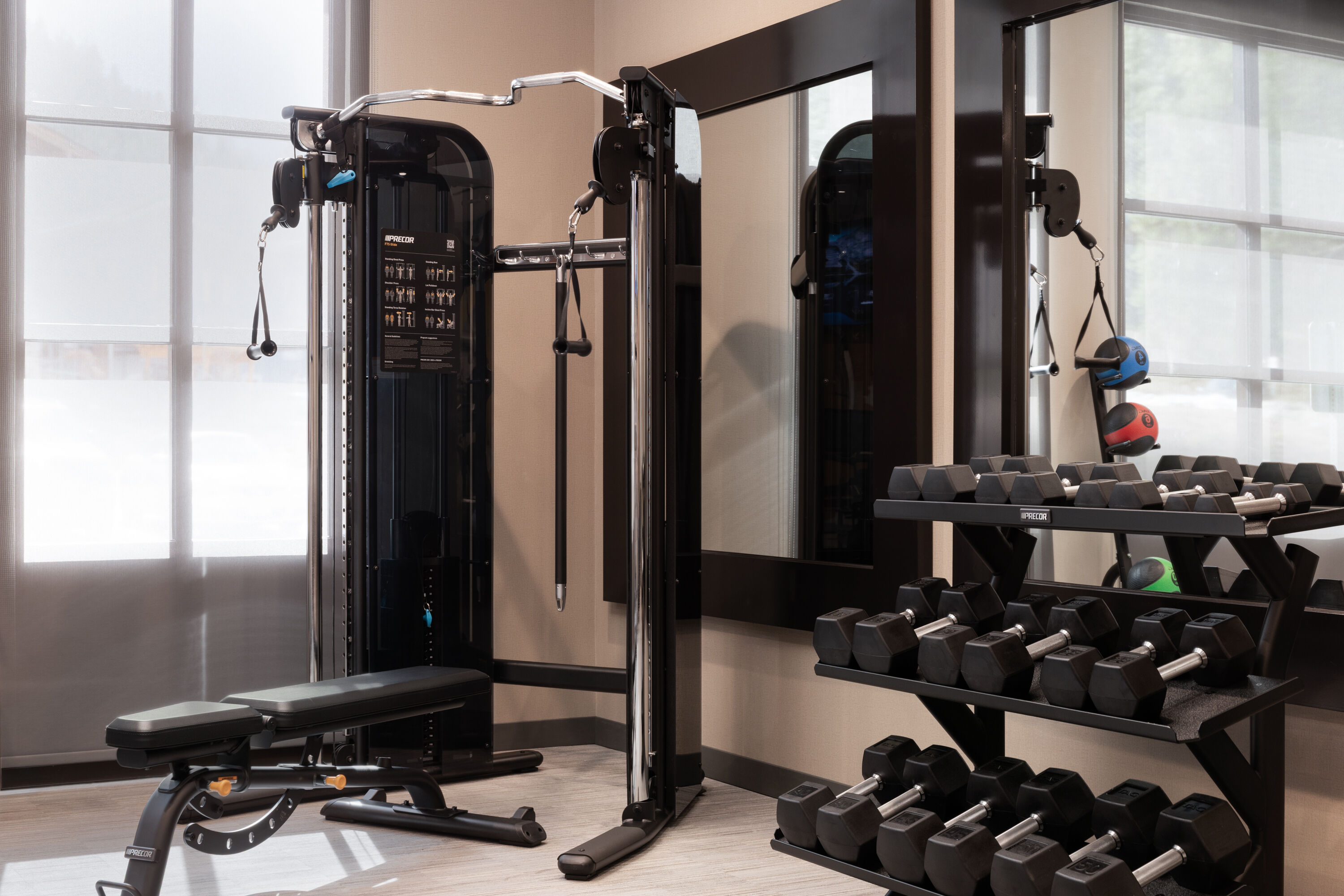 Fitness room at Hawthorn Extended Stay by Wyndham Leavenworth in Leavenworth, Washington