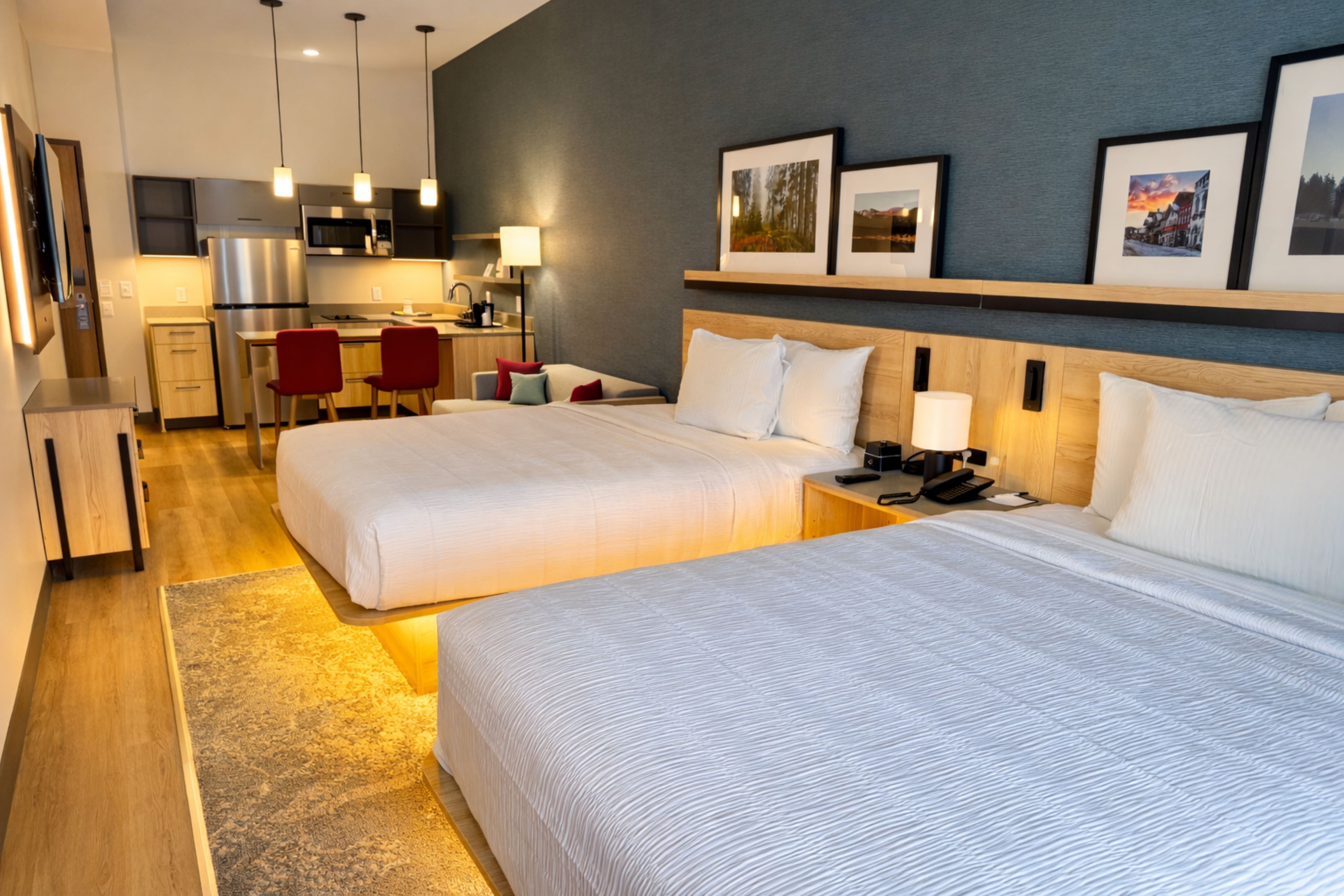 Guest room at the Hawthorn Extended Stay by Wyndham Leavenworth in Leavenworth, Washington