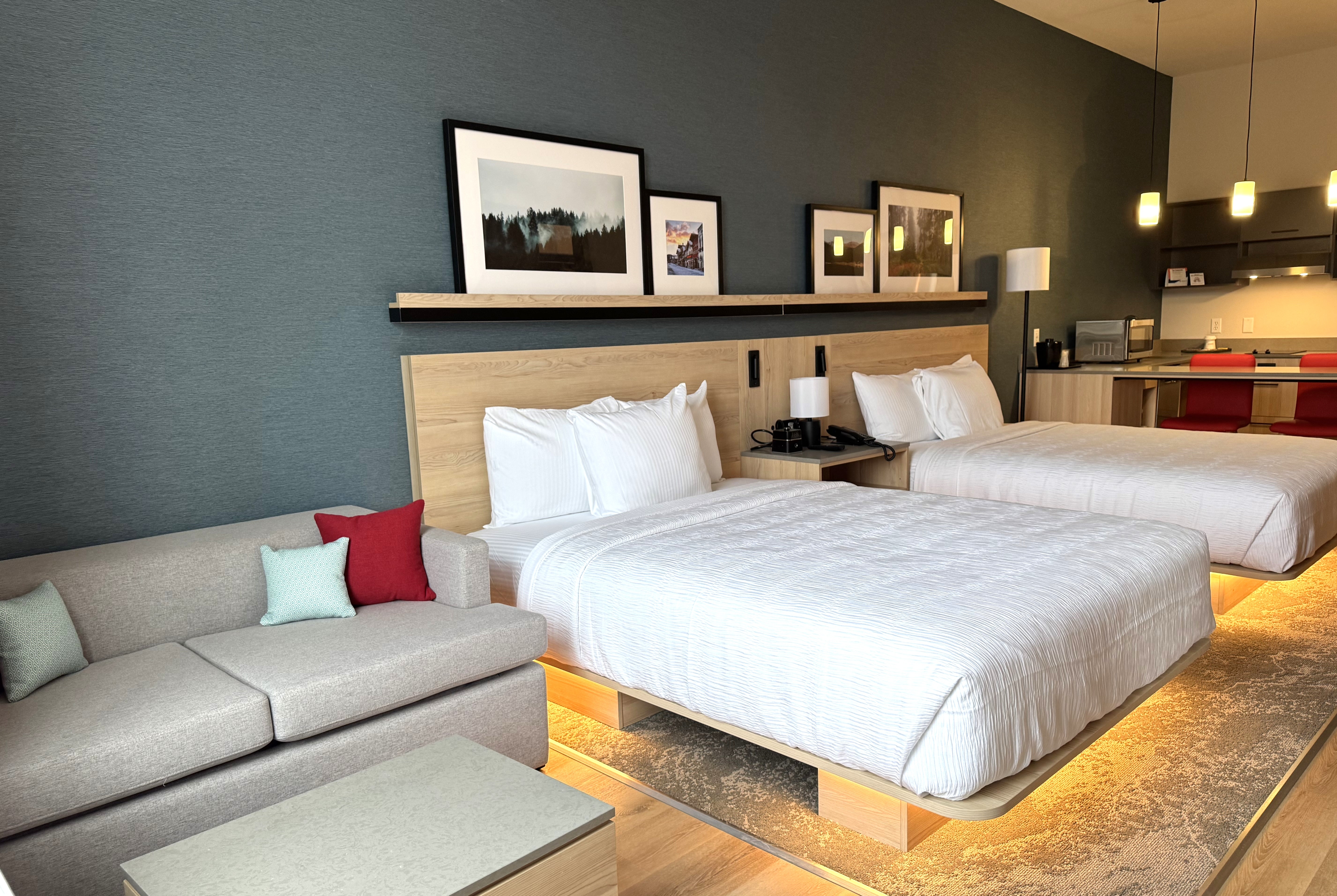 Guest room at the Hawthorn Extended Stay by Wyndham Leavenworth in Leavenworth, Washington