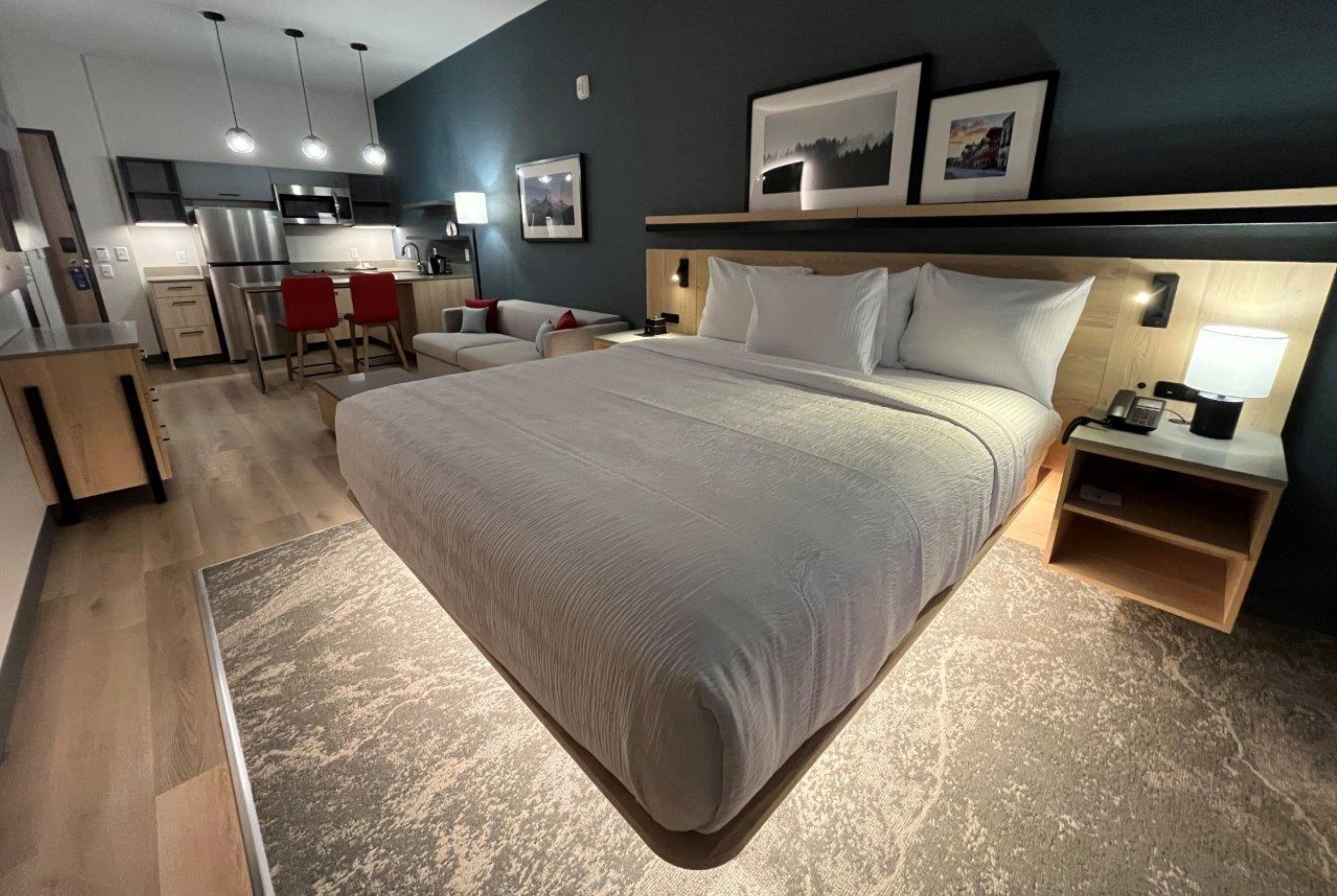 Guest room at the Hawthorn Extended Stay by Wyndham Leavenworth in Leavenworth, Washington