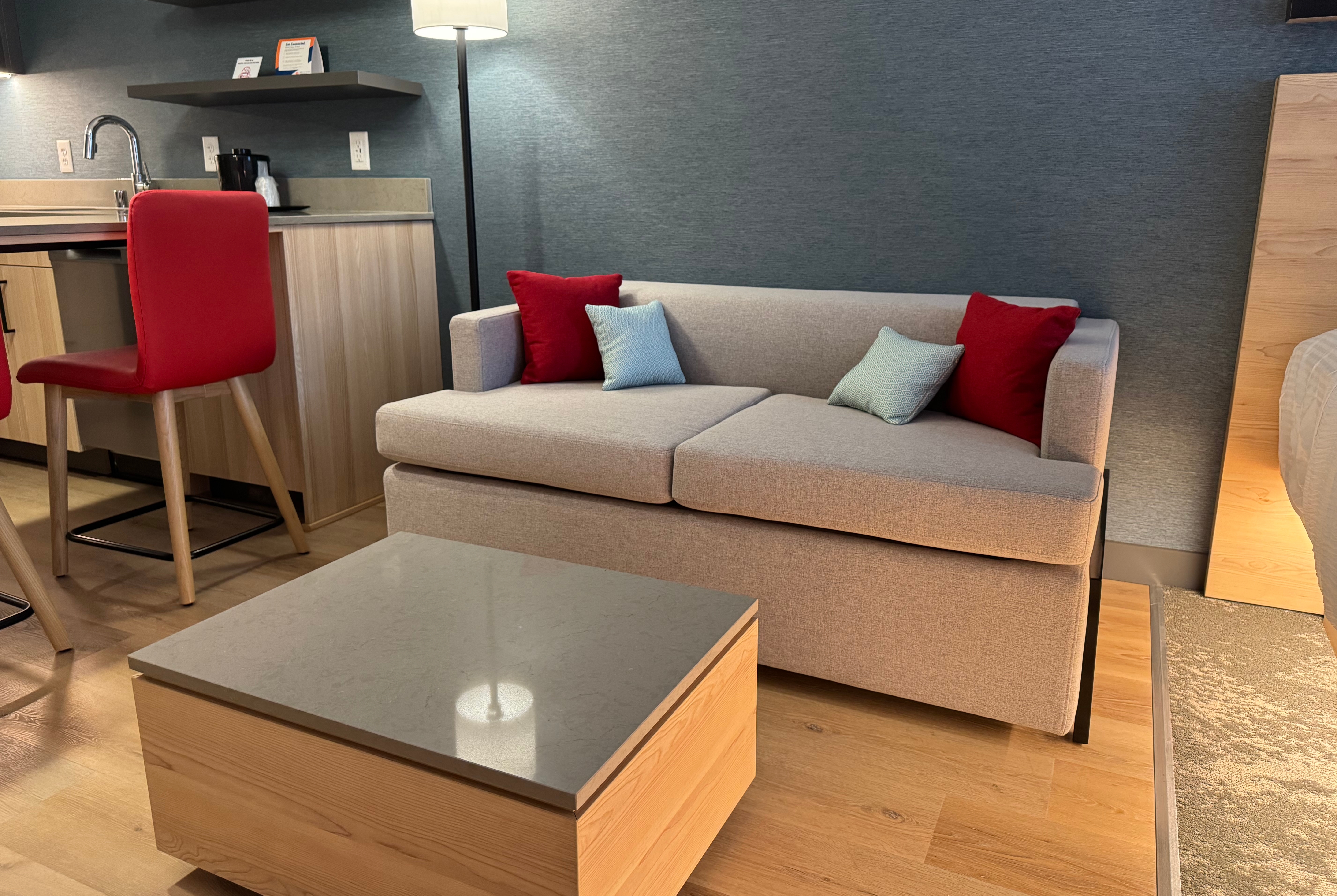 Guest room at the Hawthorn Extended Stay by Wyndham Leavenworth in Leavenworth, Washington