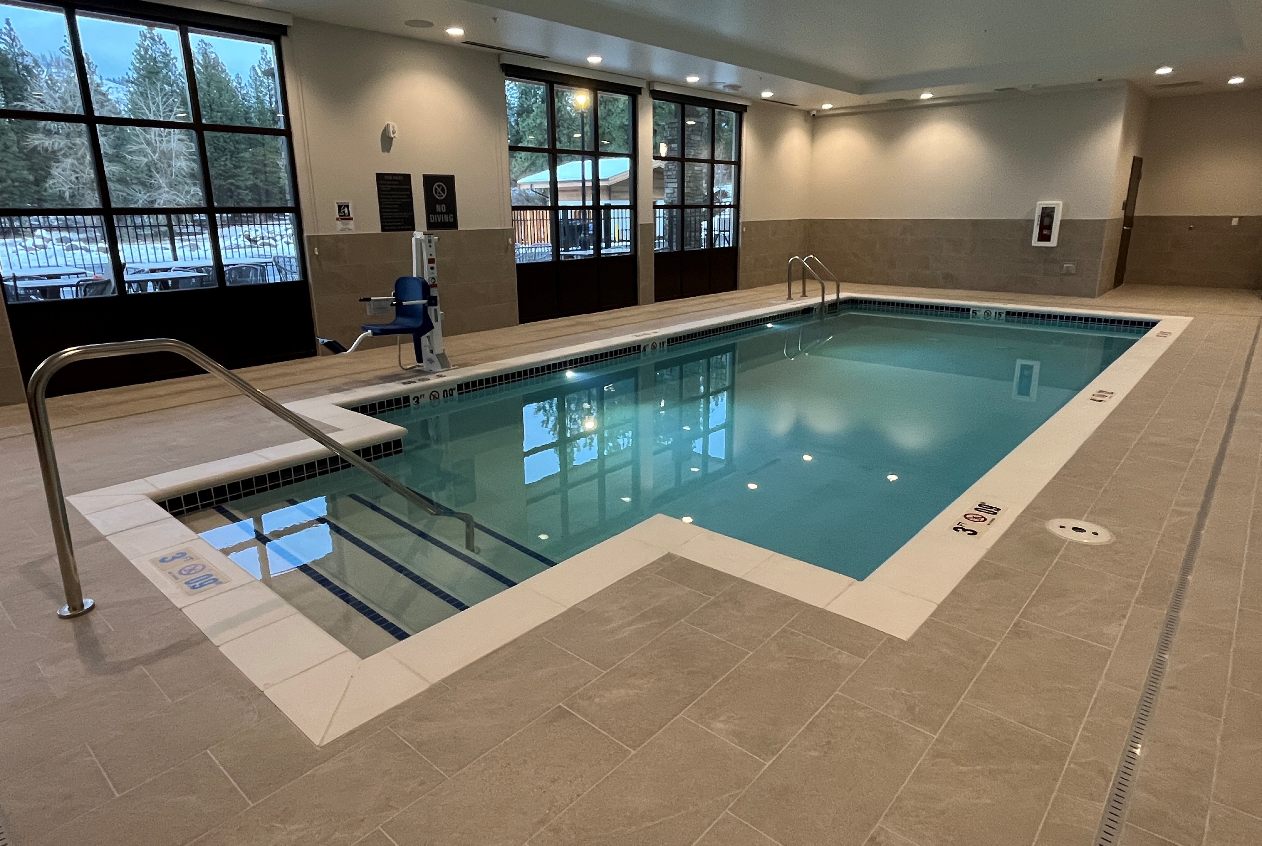 Indoor pool at the Hawthorn Extended Stay by Wyndham Leavenworth in Leavenworth, Washington