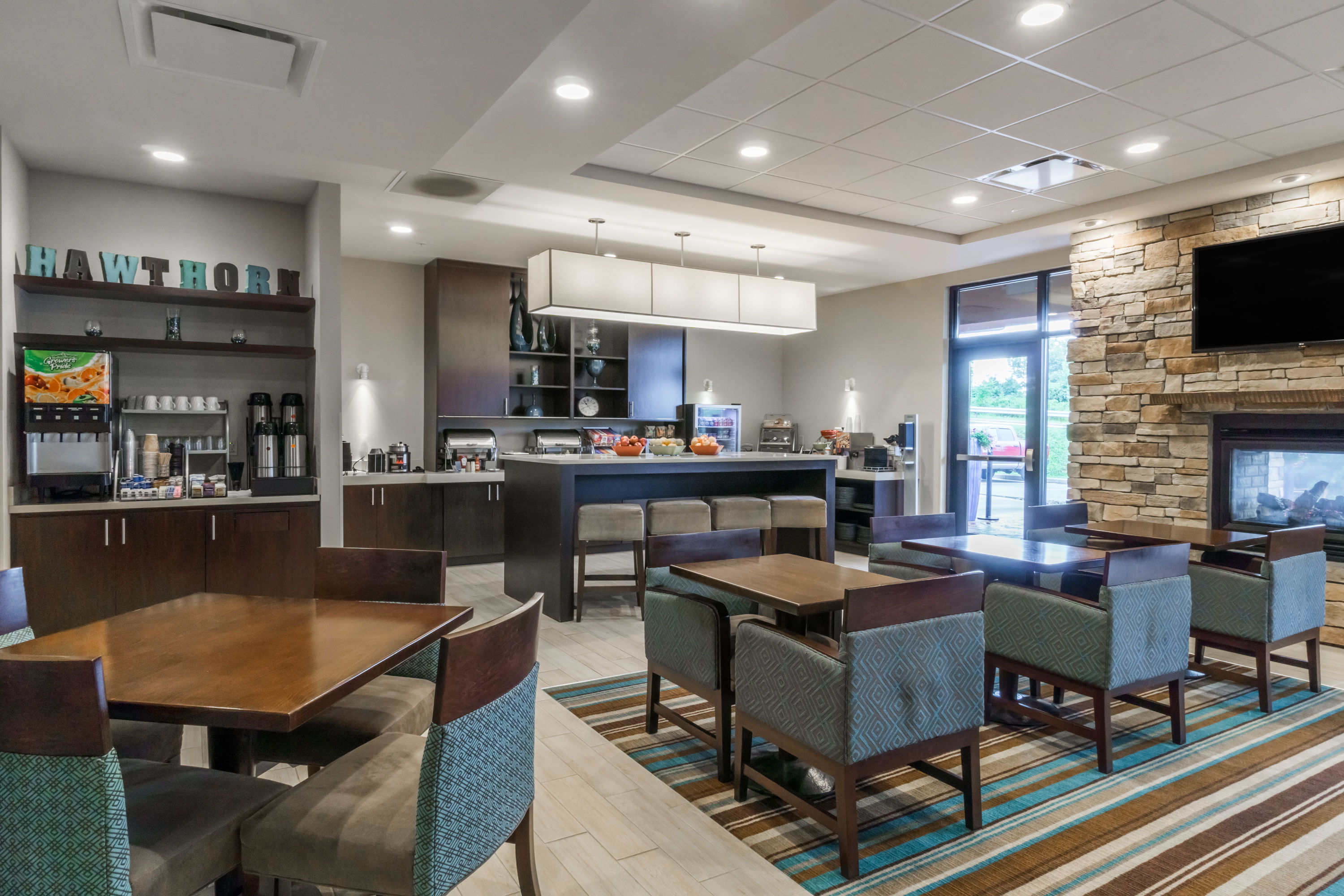 Free breakfast at Hawthorn Suites by Wyndham Wheeling at the Highlands in Triadelphia, West Virginia