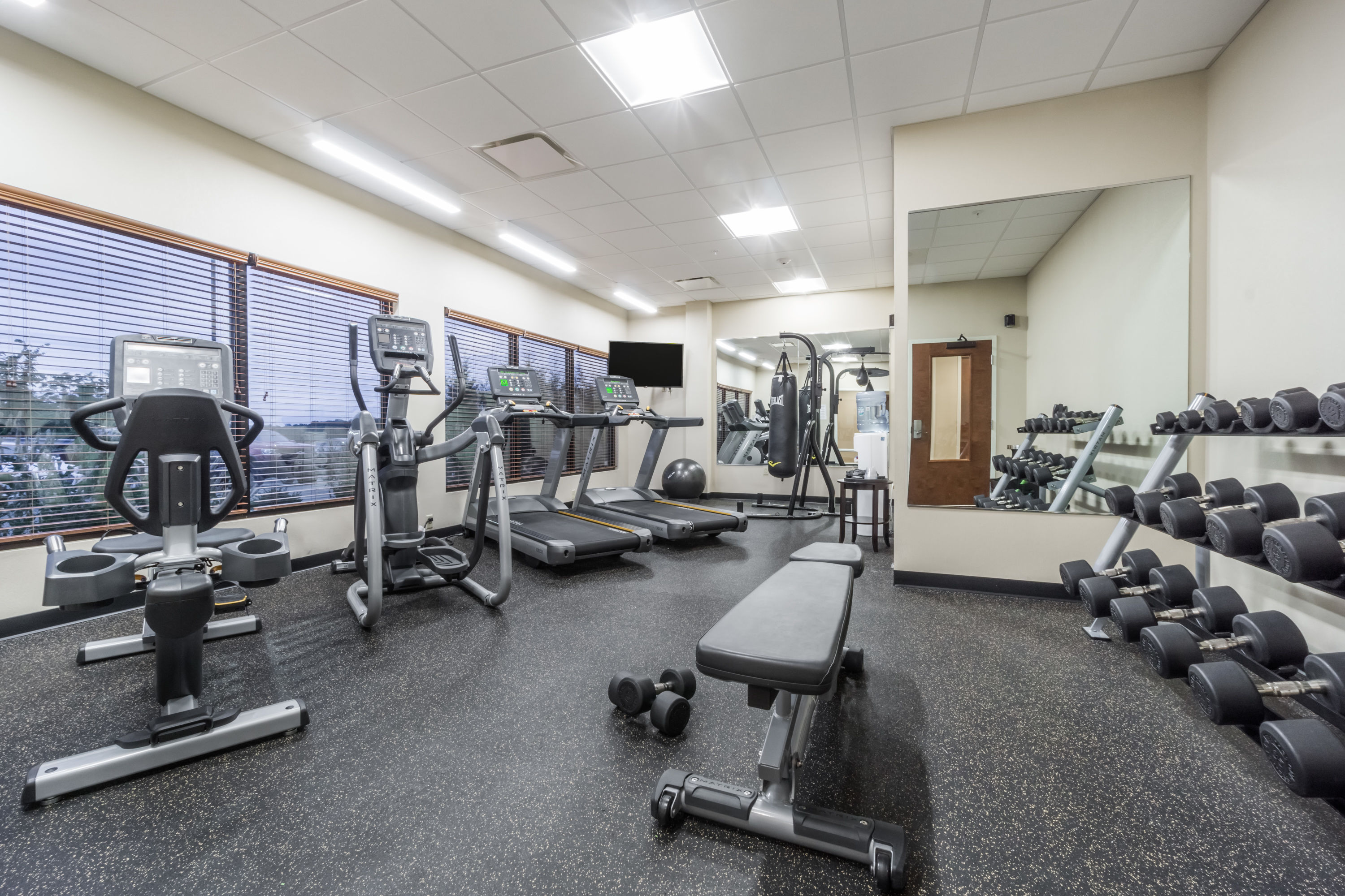 Fitness room at Hawthorn Suites by Wyndham Wheeling at the Highlands in Triadelphia, West Virginia