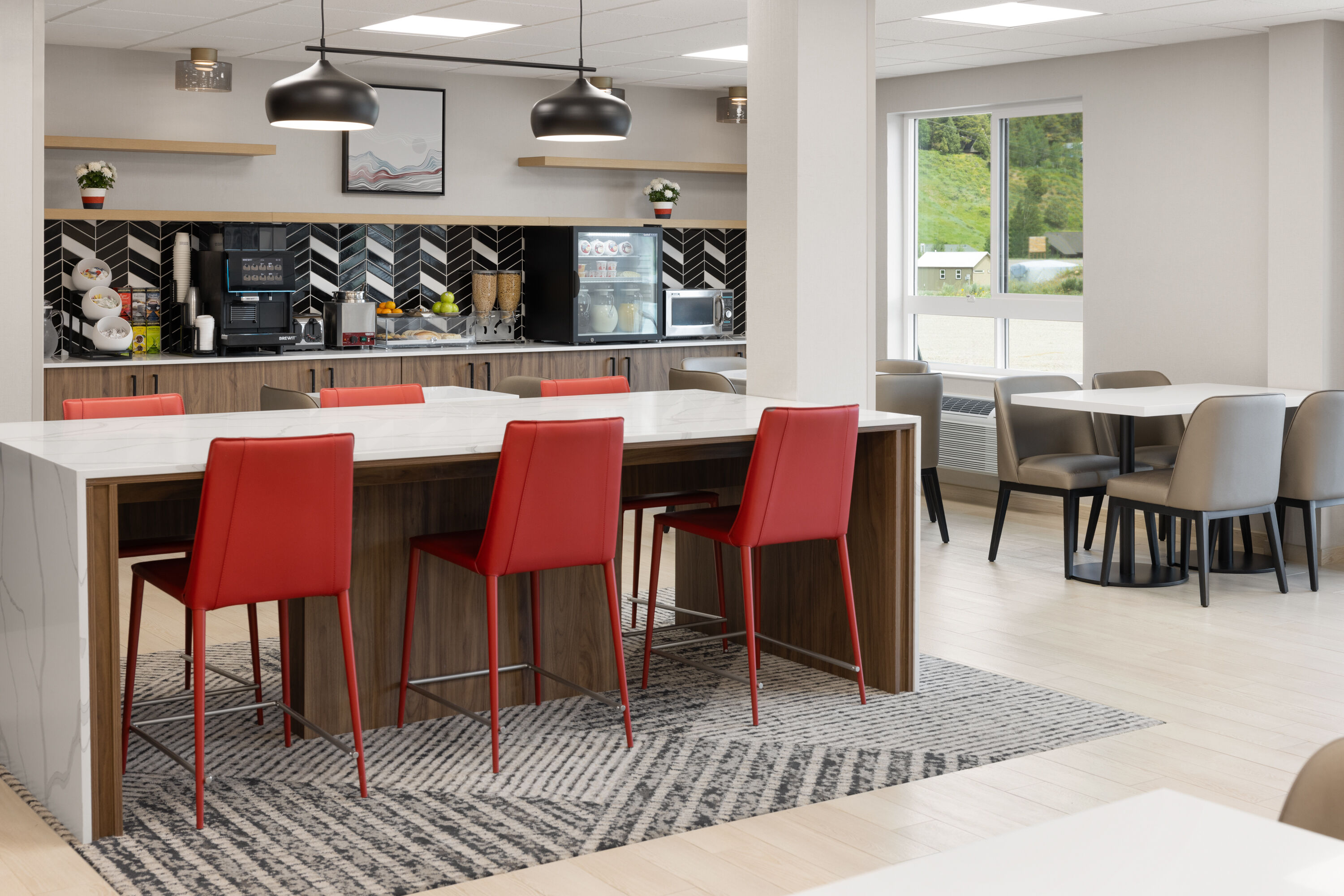 Free breakfast at Hawthorn Extended Stay by Wyndham Jackson Alpine in Alpine, Wyoming