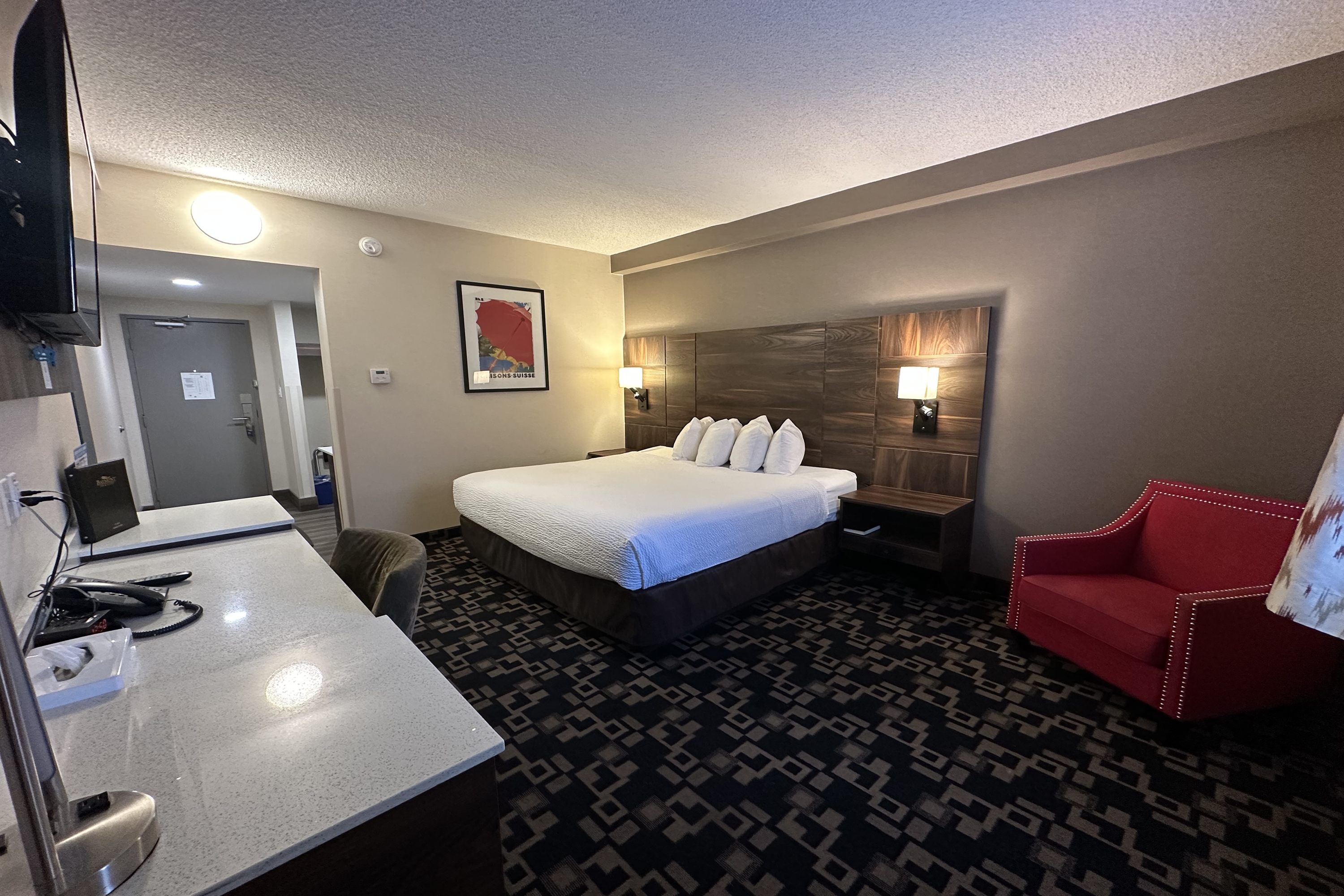Guest room at the Baymont by Wyndham Medicine Hat in Medicine Hat, Alberta