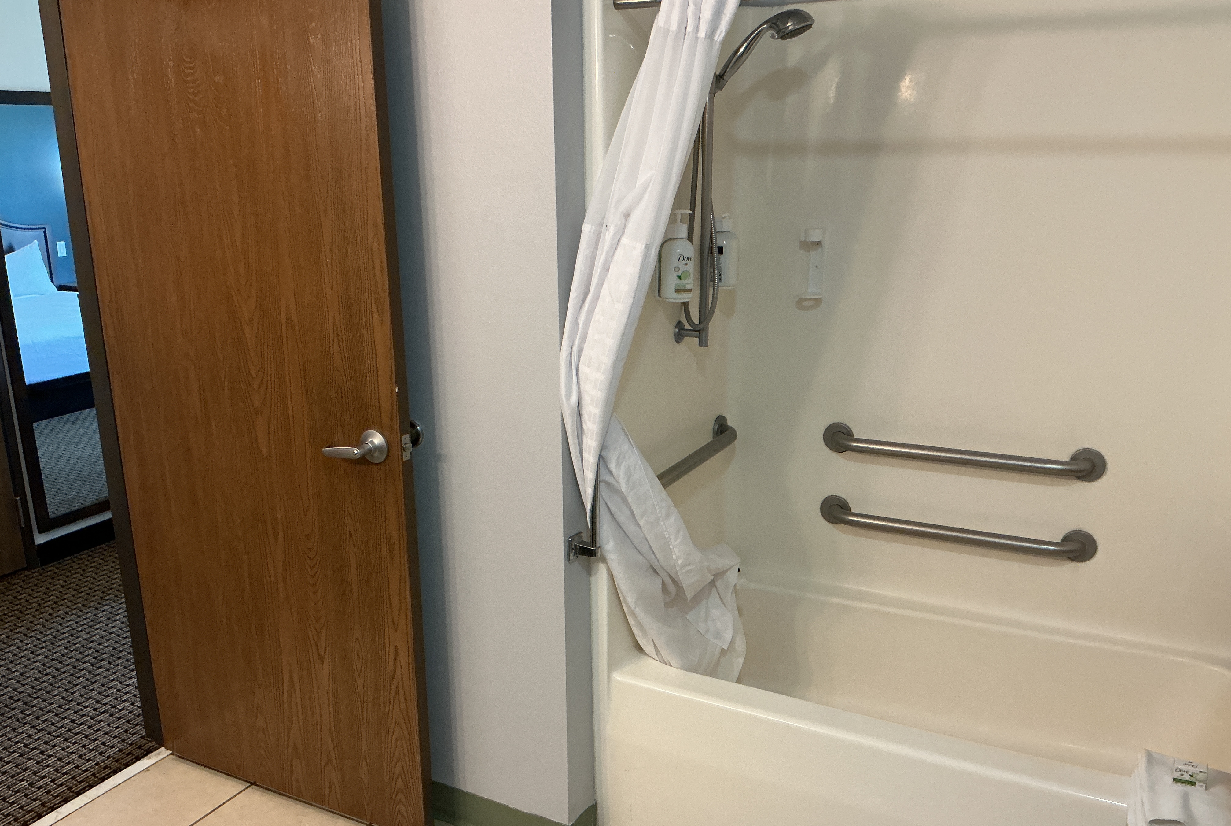 Guest room bath at the Tombstone Grand Hotel, a Baymont by Wyndham in Tombstone, Arizona